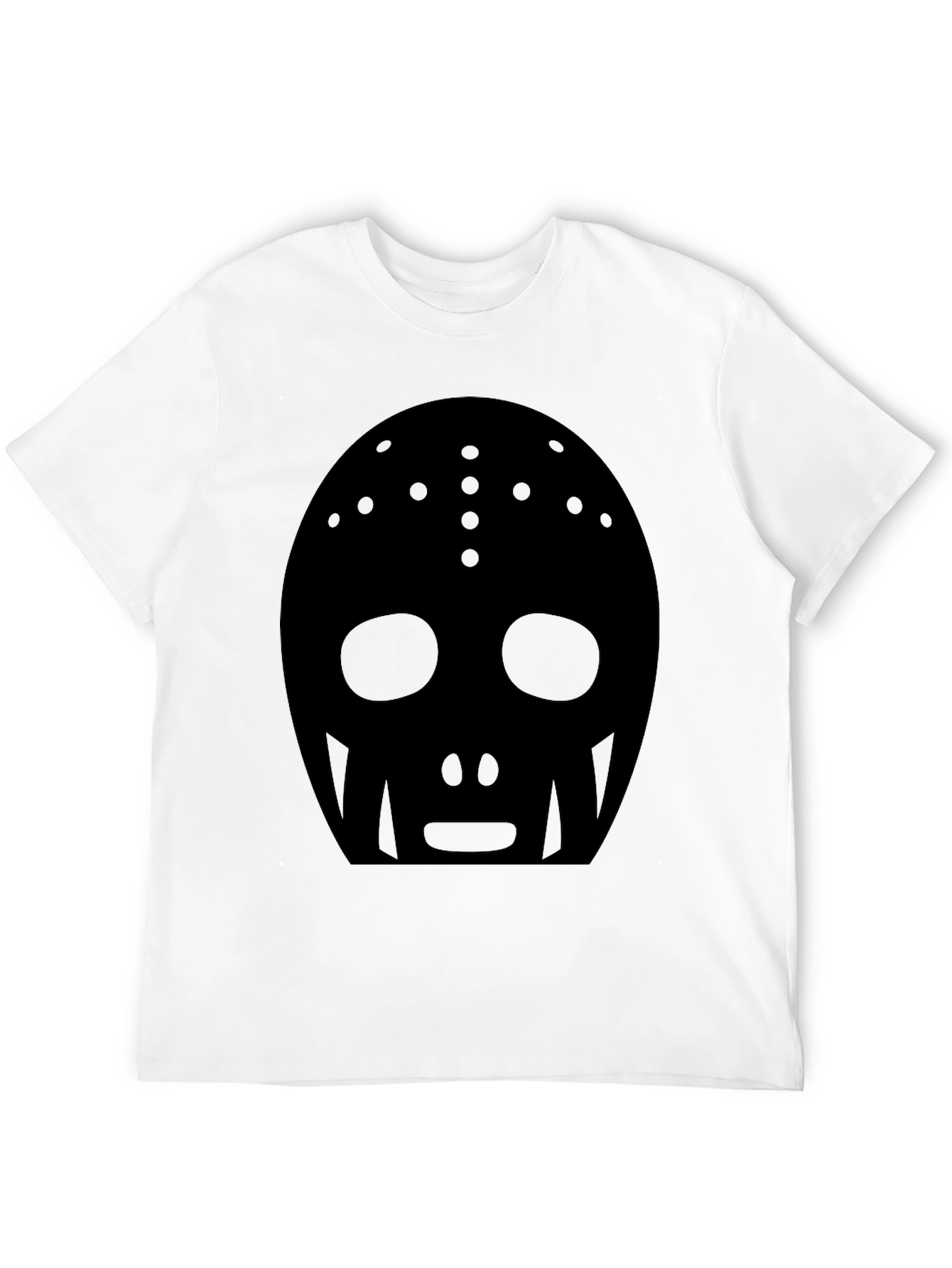 Black Black Hockey Mask Graphic Tee - Men's Casual Shirt view 12