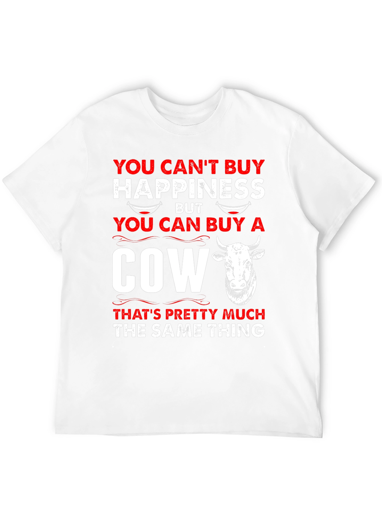 Black Buy a Cow T-Shirt: Happiness is a Cow! view 12