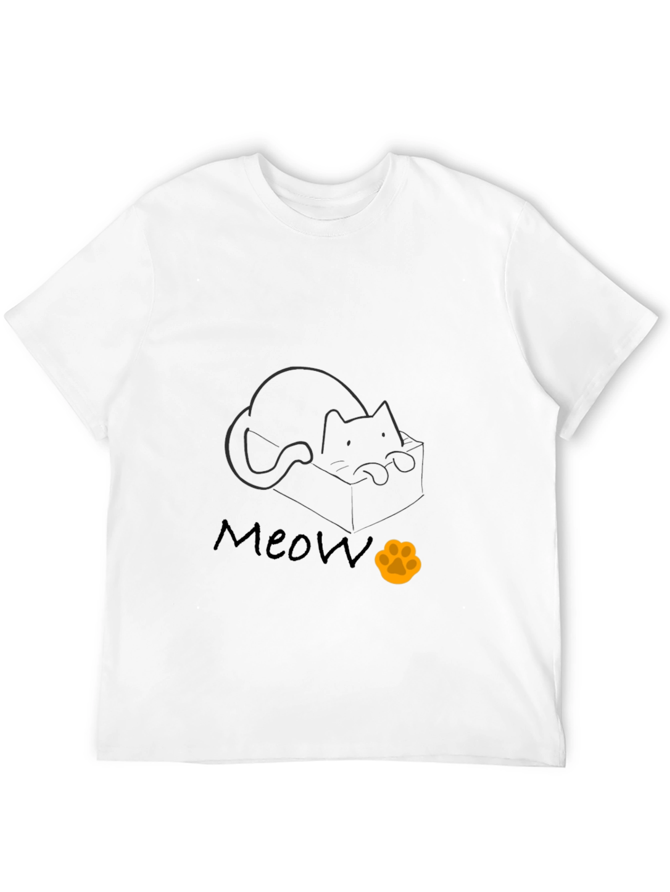 Black Black Cat in Box Graphic Tee - "Meow" view 12