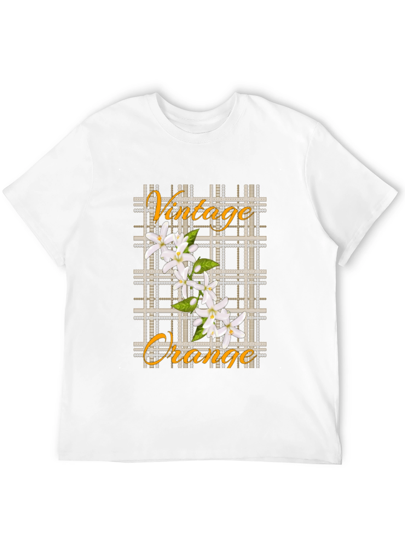 Black Vintage Orange Blossom Black T-Shirt view 12