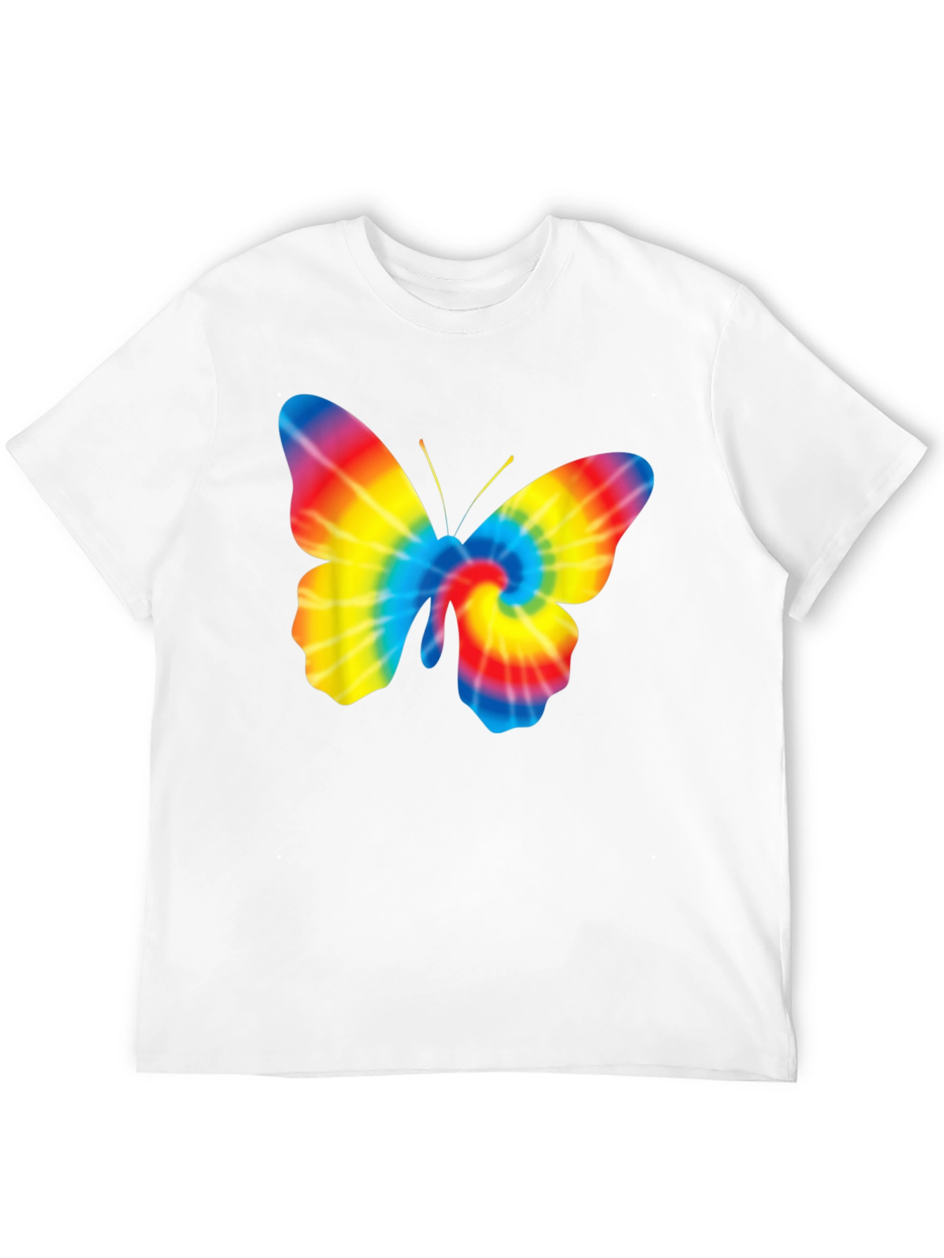 Black Tie Dye Butterfly Graphic Black T-Shirt view 12