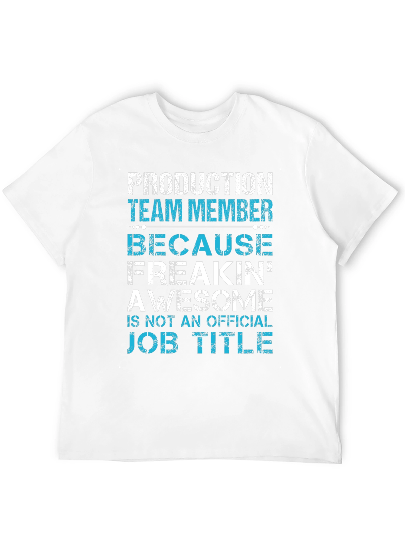 Black Production Team Member Funny Job Title T-Shirt view 12