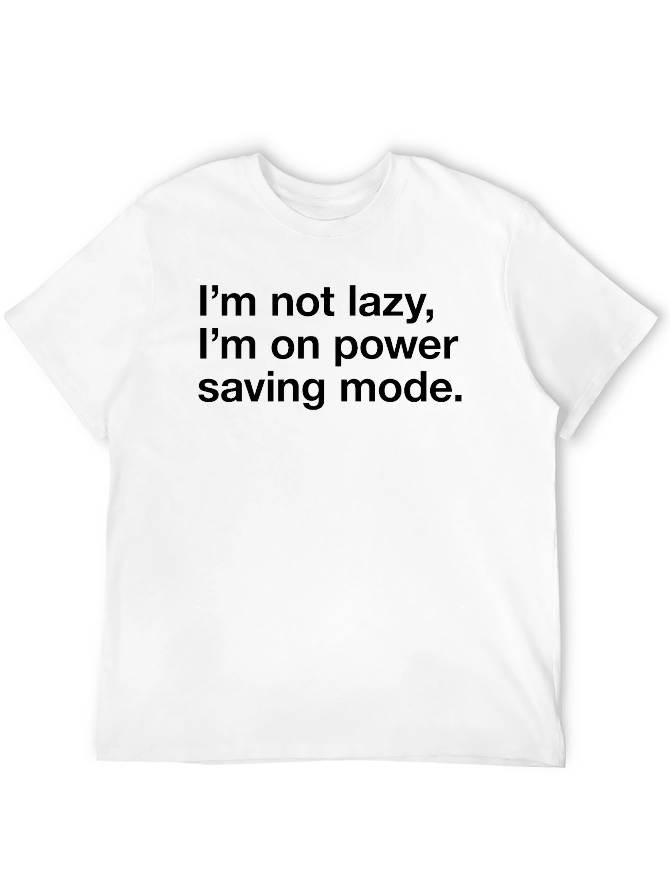 Black Funny Power Saving Mode Black T-Shirt view 12