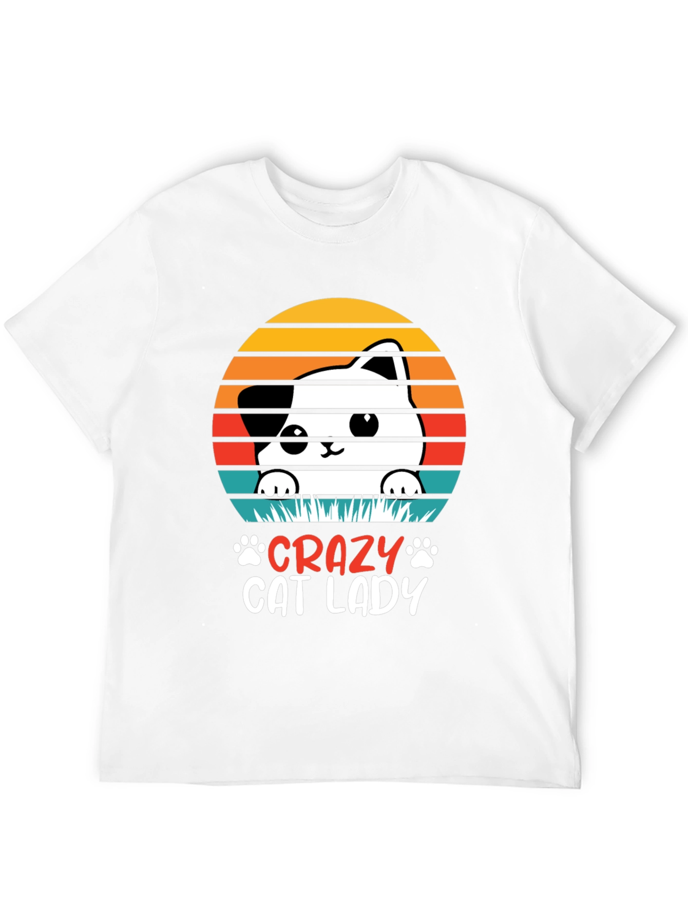 Black Crazy Cat Lady Graphic Tee view 12