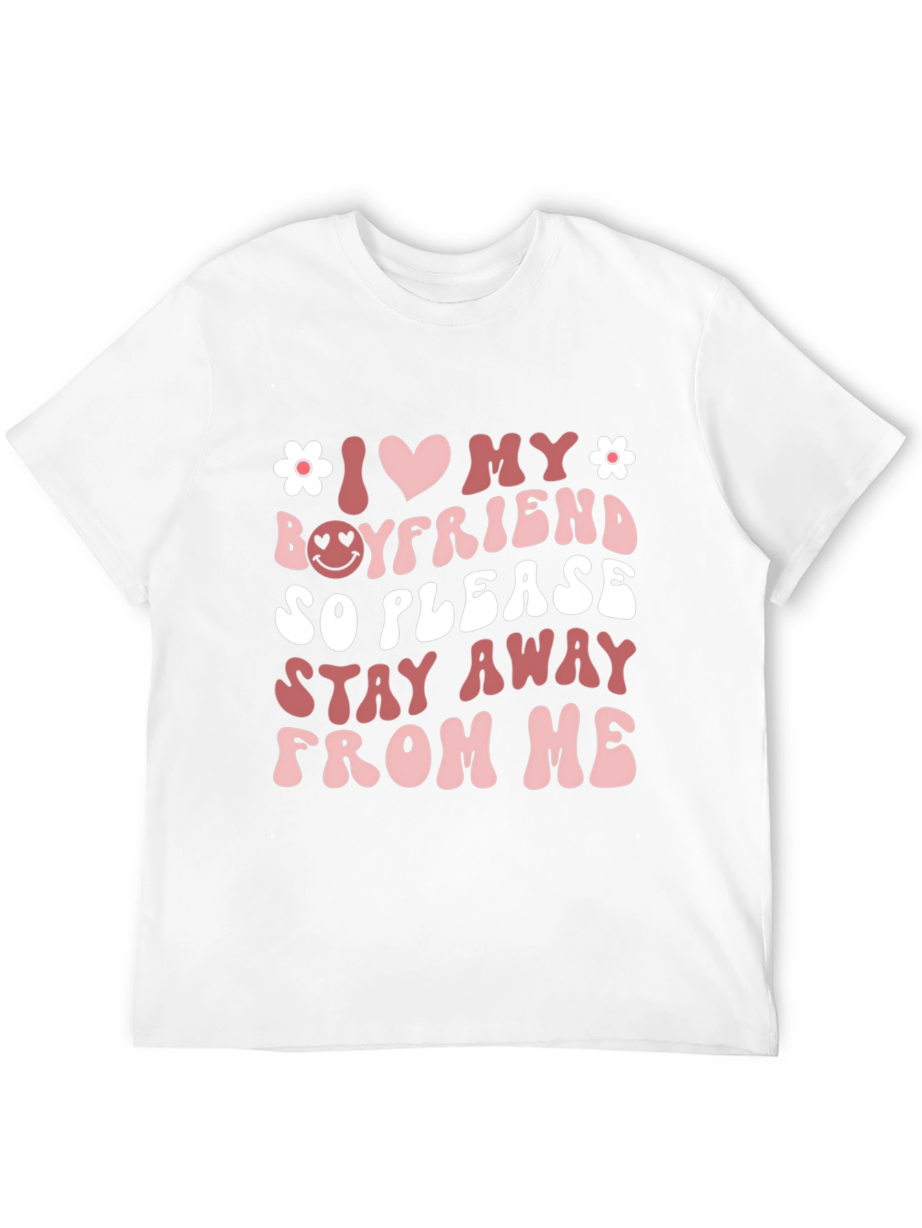 Black I Love My Boyfriend Graphic Tee - Valentine's Day T-Shirt view 12