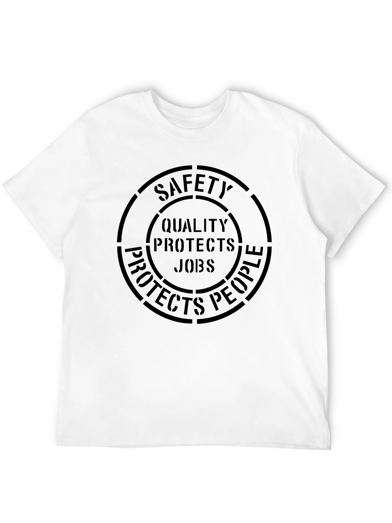 Black Safety Quality Jobs Protects People T-Shirt view 12