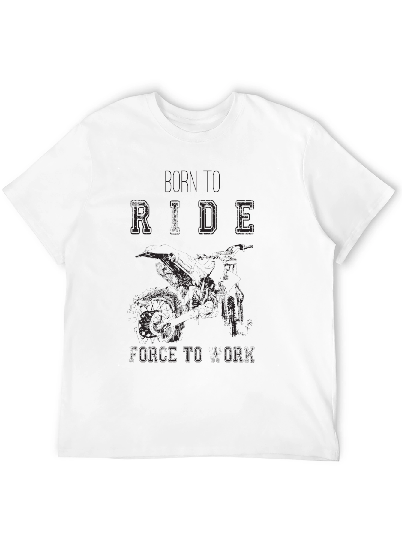 Black Born To Ride Graphic Print Tee view 12