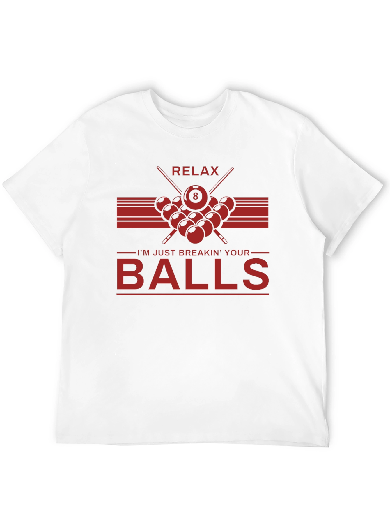 Black Relax Breakin' Balls Graphic Tee - Billiards Shirt view 12