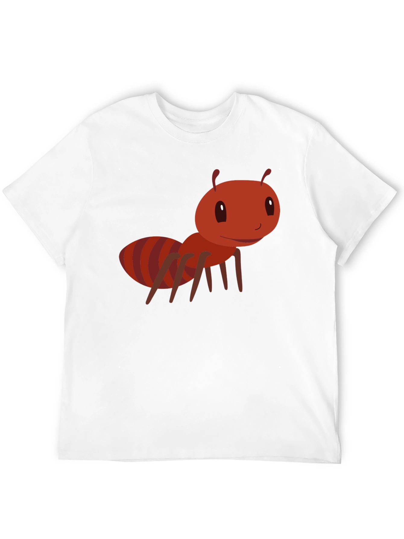 Black Cute Cartoon Ant Graphic Tee - Black Cotton view 12
