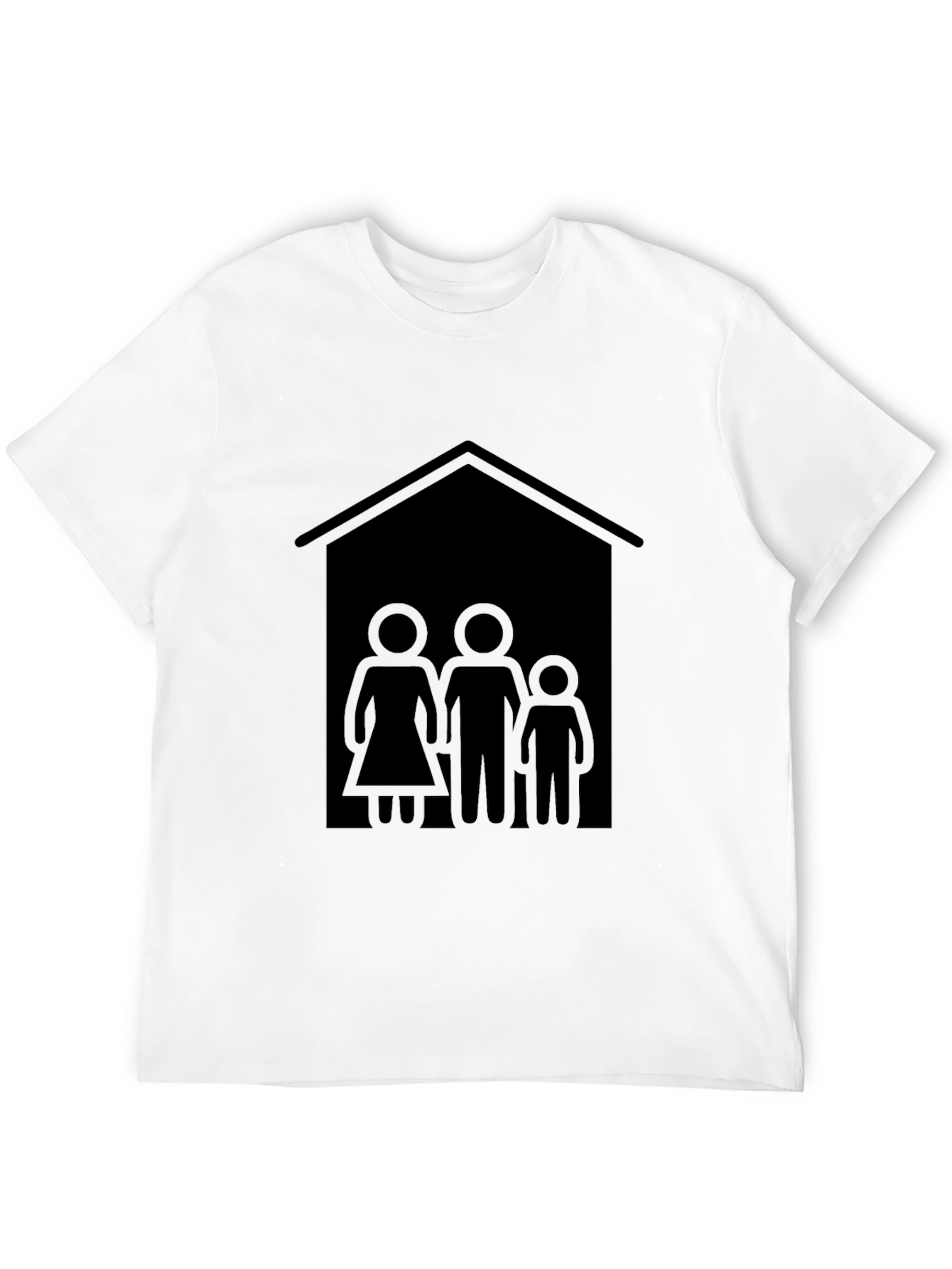 Black Family House T-Shirt - Black Tee view 12