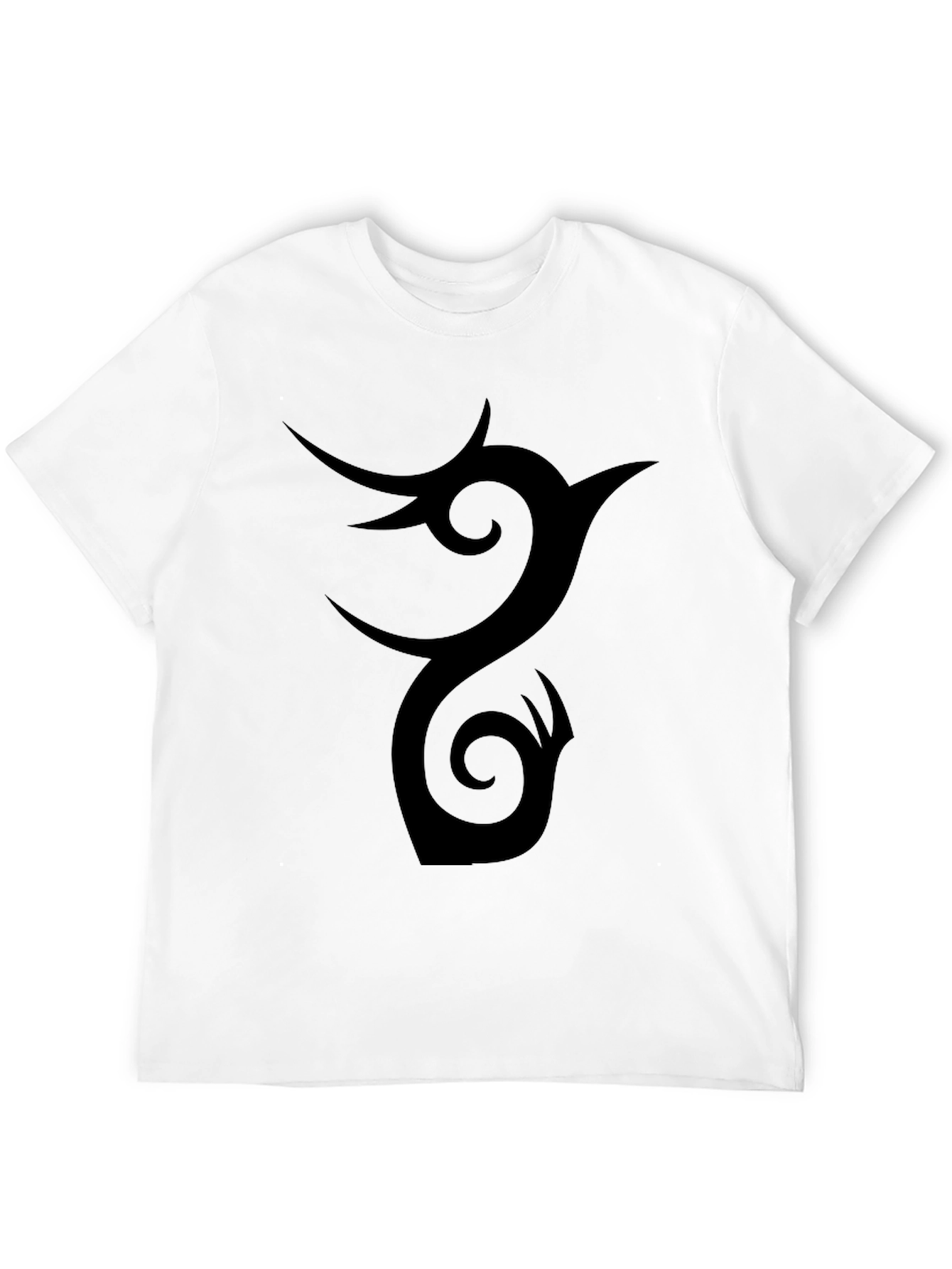 Black Tribal Phoenix Graphic Black T-Shirt view 12