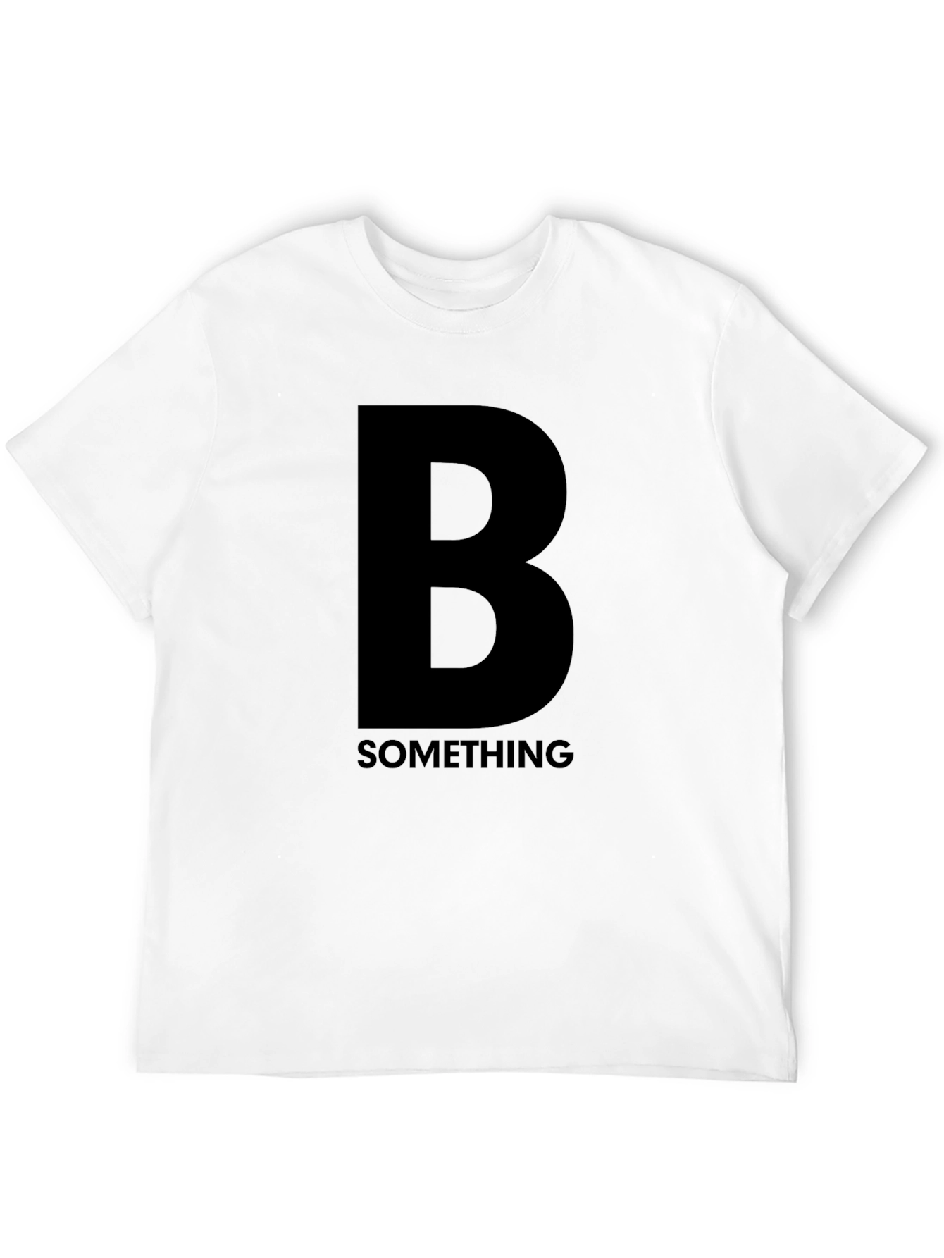 Black Bold "B Something" Black Graphic T-Shirt view 12