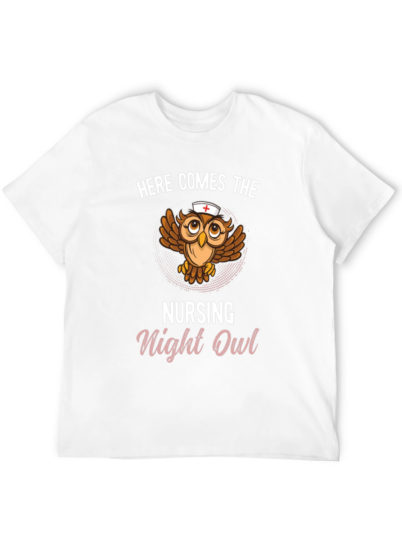 Black Nursing Night Owl T-Shirt - Funny Nurse Tee view 12