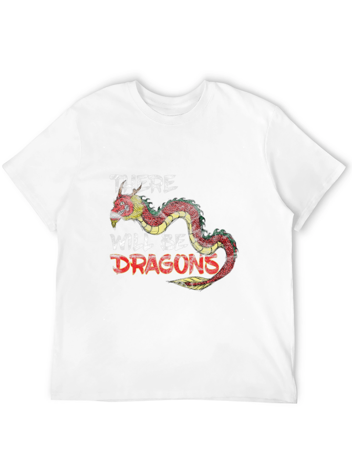 Black There Will Be Dragons Graphic Tee - Black Cotton Shirt view 12