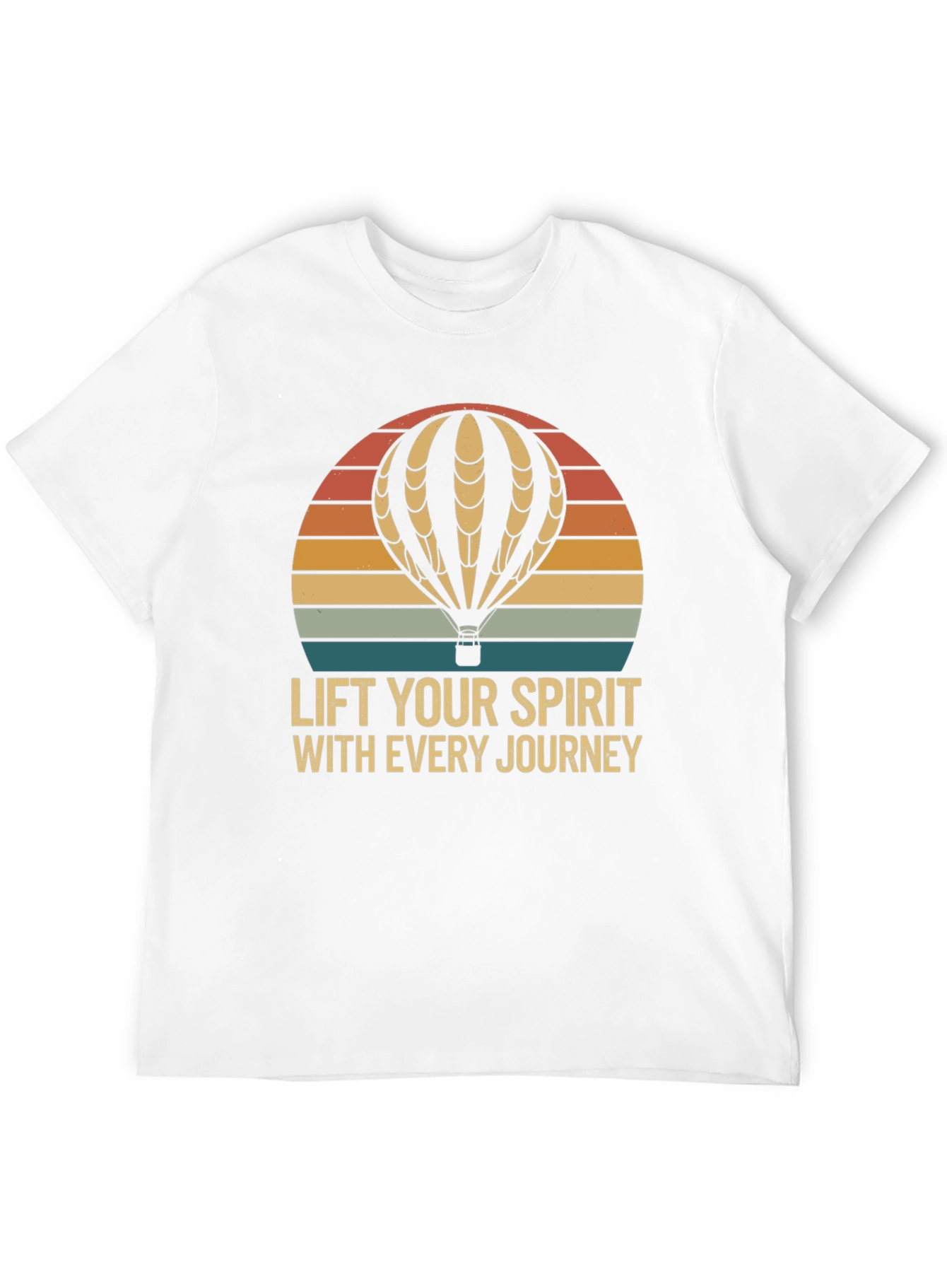 Black Lift Your Spirit Hot Air Balloon Graphic Tee view 12