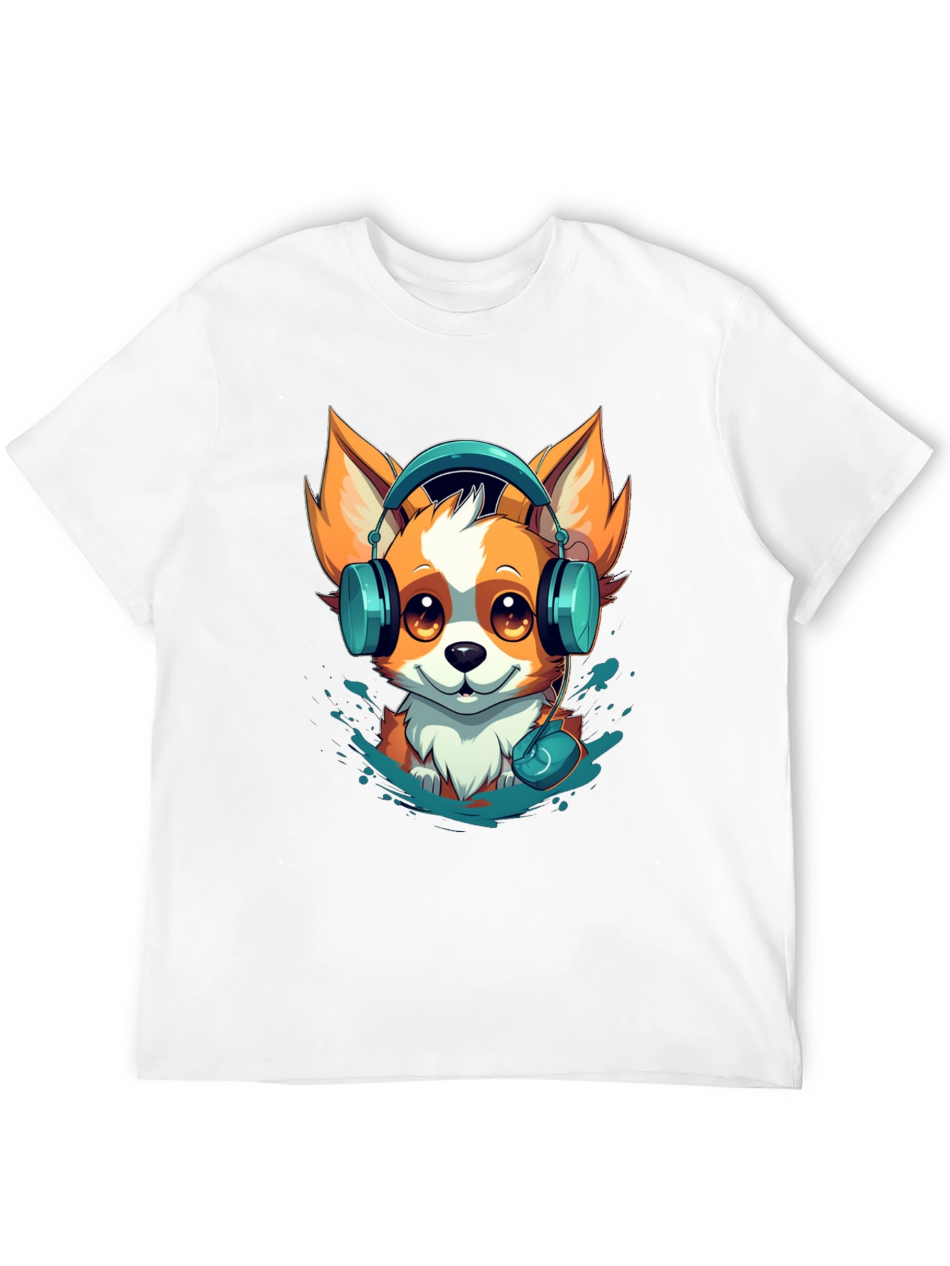 Black Fox Headphone Graphic Tee view 12