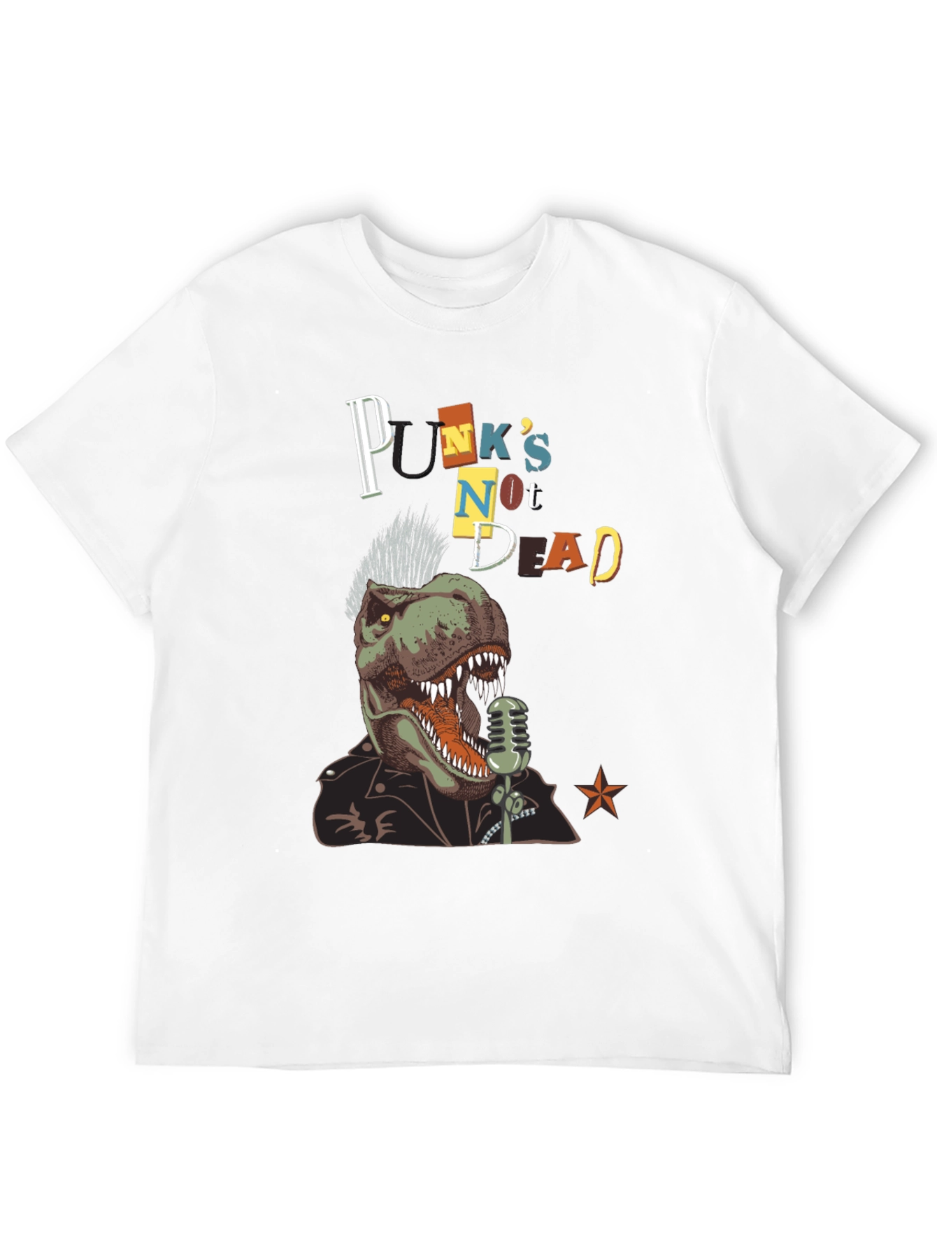 Black Punk Dino T-Shirt view 12