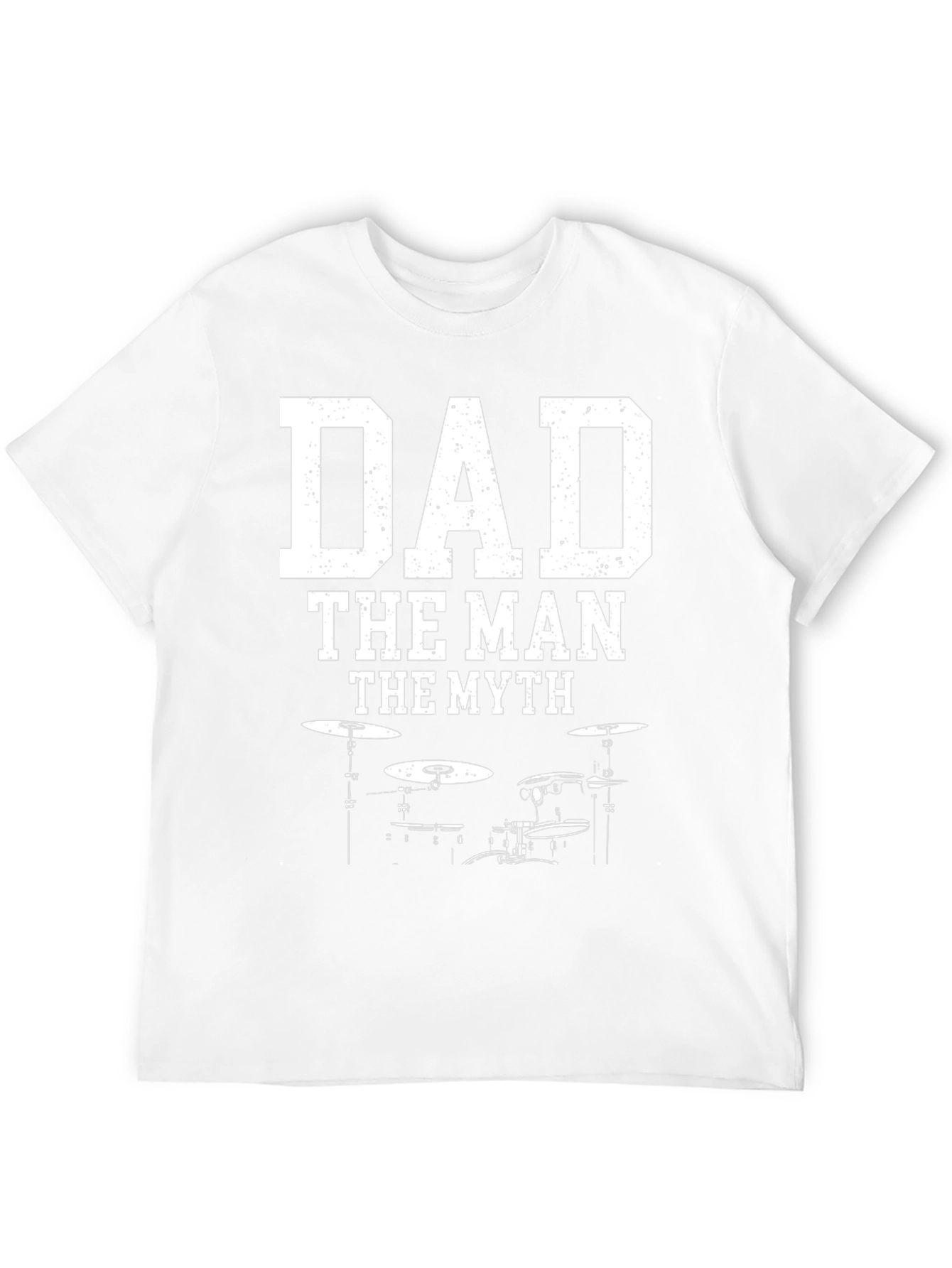 Black Dad The Man The Myth Drum Kit Graphic T-Shirt view 12