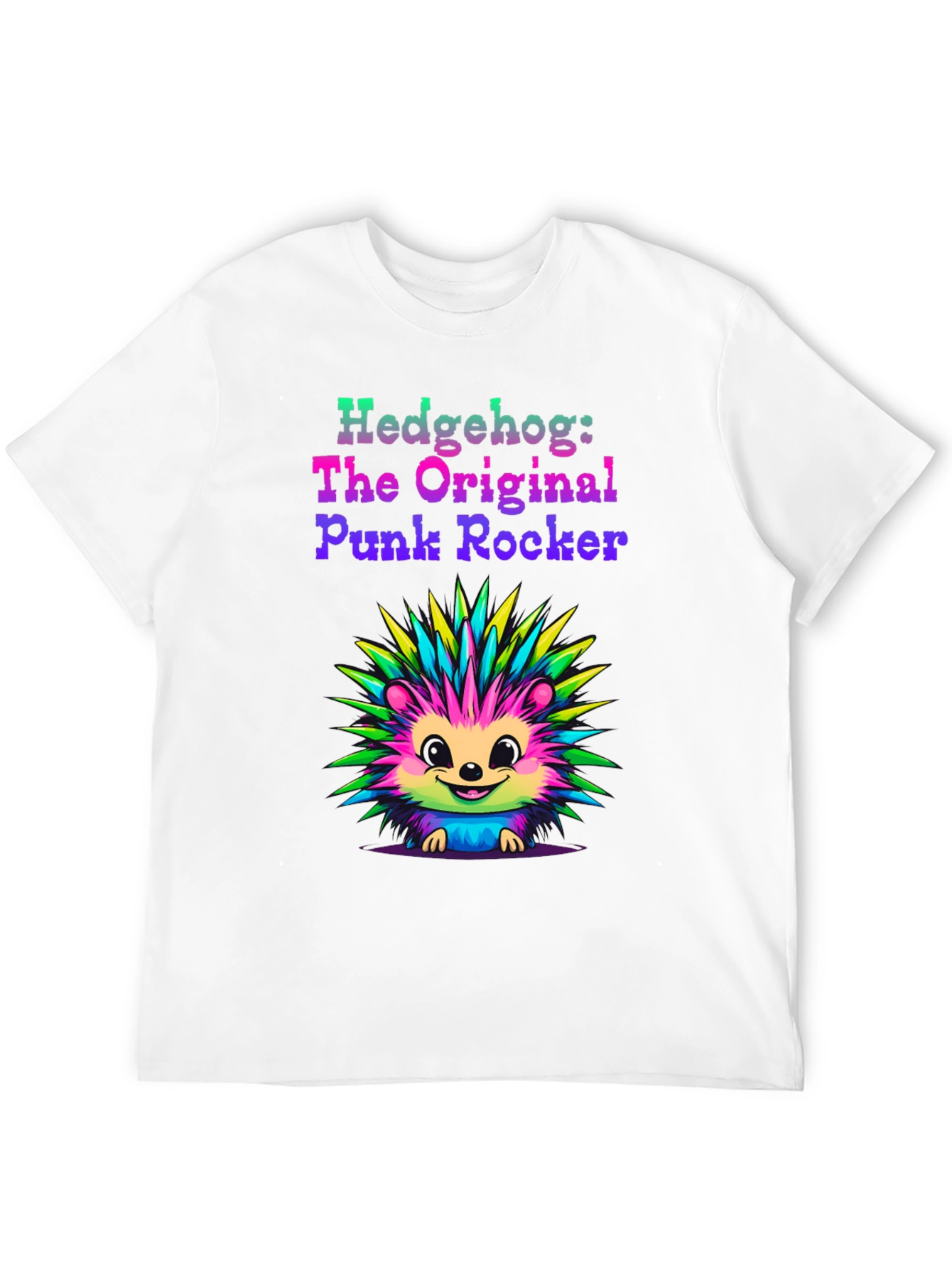 Black Hedgehog Punk Rocker Graphic Tee view 12