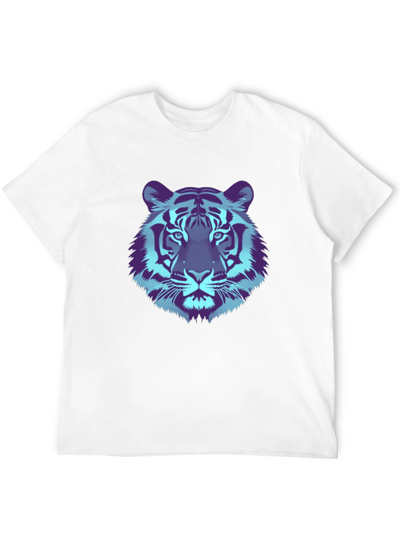 Black Cool Tiger Graphic Tee - Black Cotton T-Shirt view 12