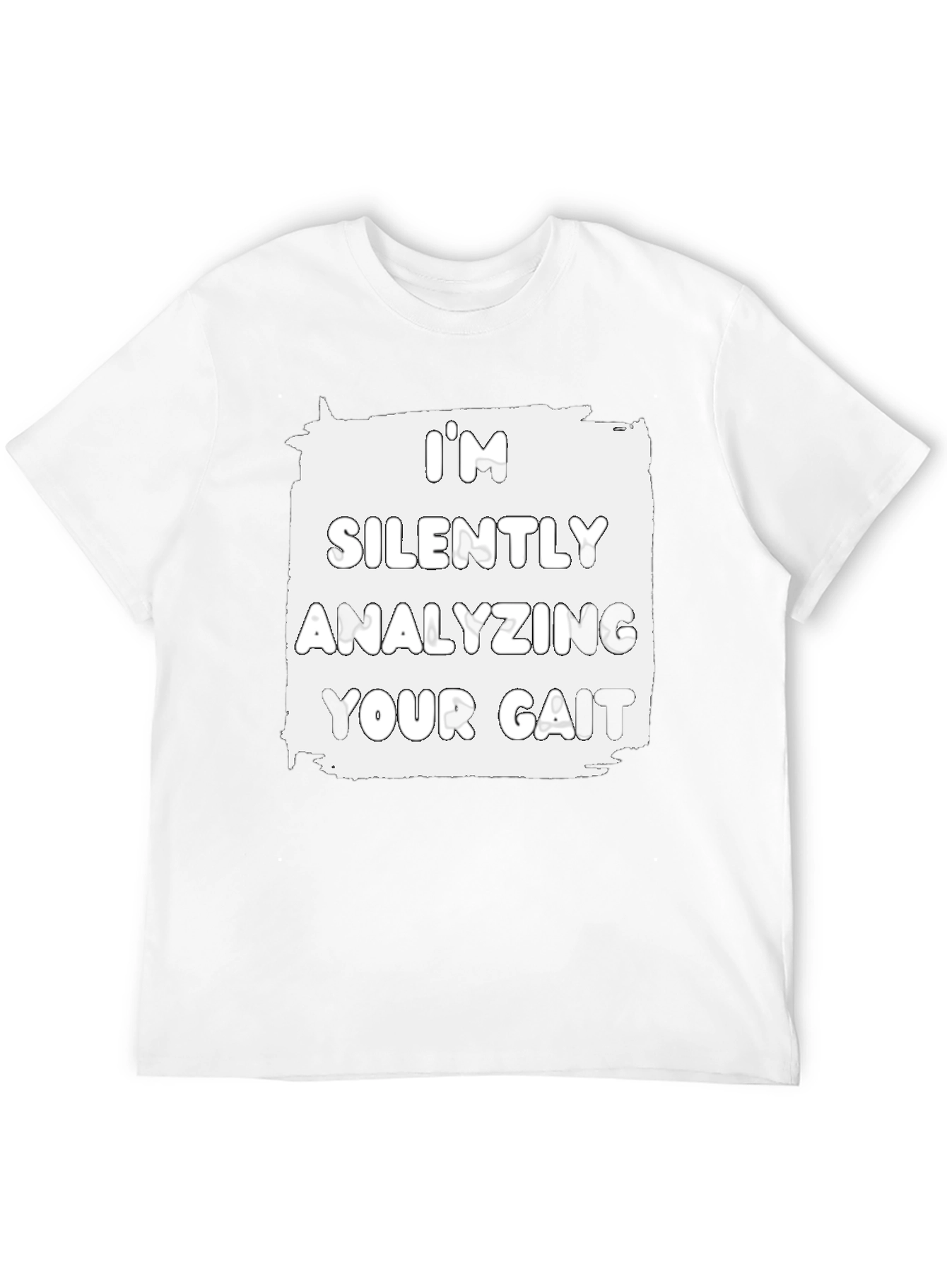 Black Analyzing Your Gait Graphic Tee - Black Cotton T-Shirt view 12