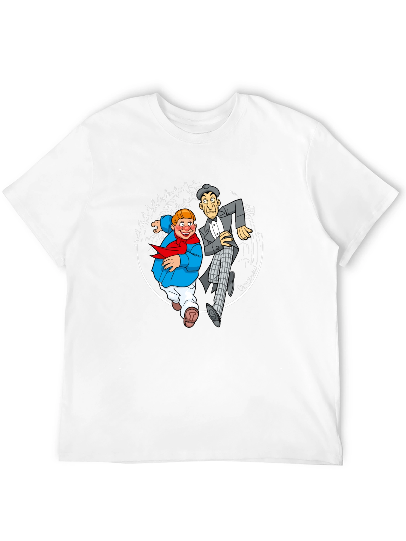 Black Vintage Cartoon Characters Black T-Shirt view 12