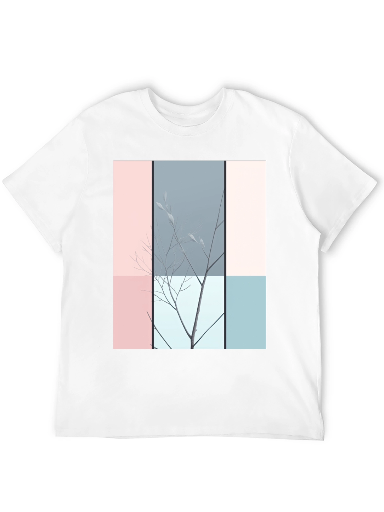 Black Abstract Nature Graphic T-Shirt - Modern Art Tee view 12