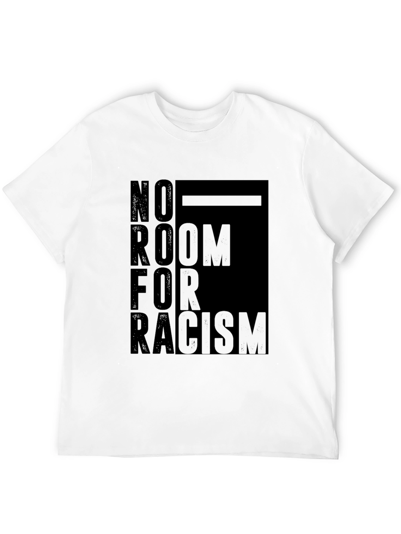 Black No Room For Racism Graphic Tee - Black view 12