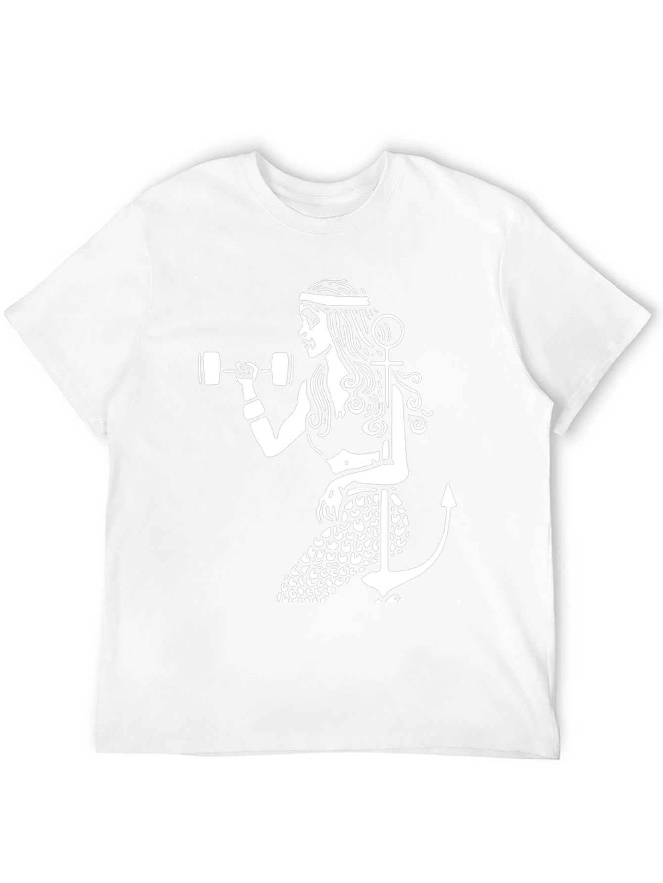 Mermaid Lifting Weights Graphic T-Shirt - 12