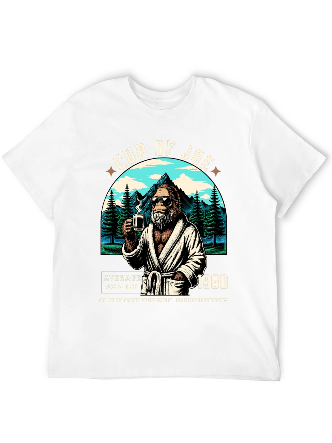 Black Cup of Joe Bigfoot T-Shirt: Average Joe CO view 12