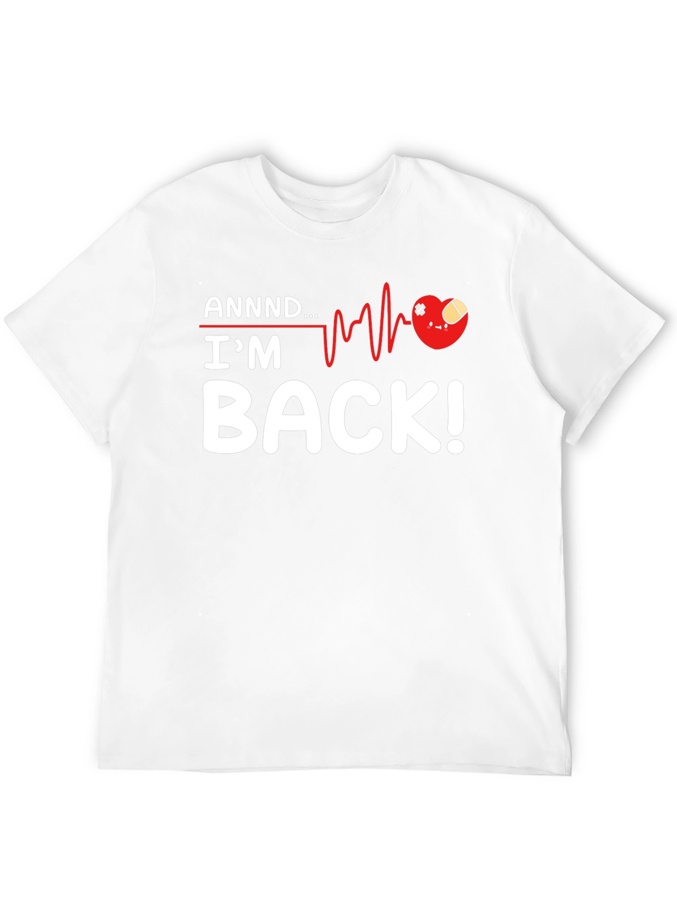 Black I'm Back! Heartbeat Recovery Graphic Tee view 12