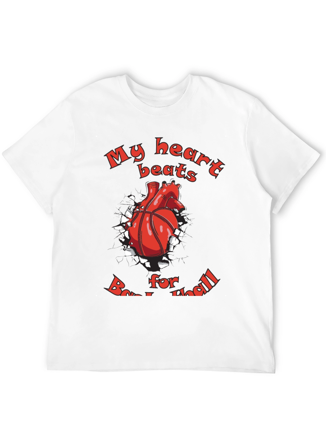 Black Basketball Heartbeat Graphic T-Shirt view 12