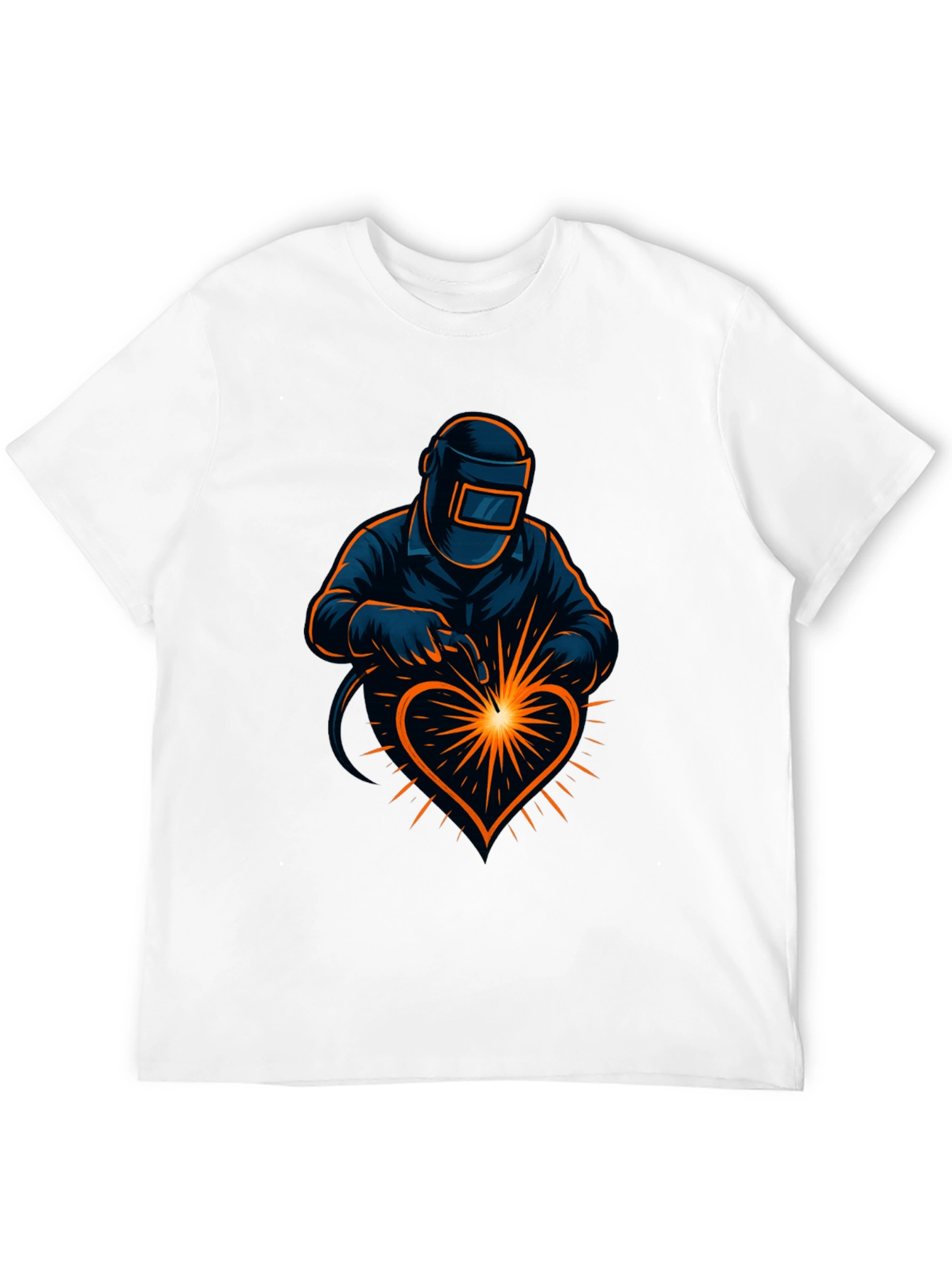 Black Welder's Heart Black T-Shirt - Love to Weld view 12