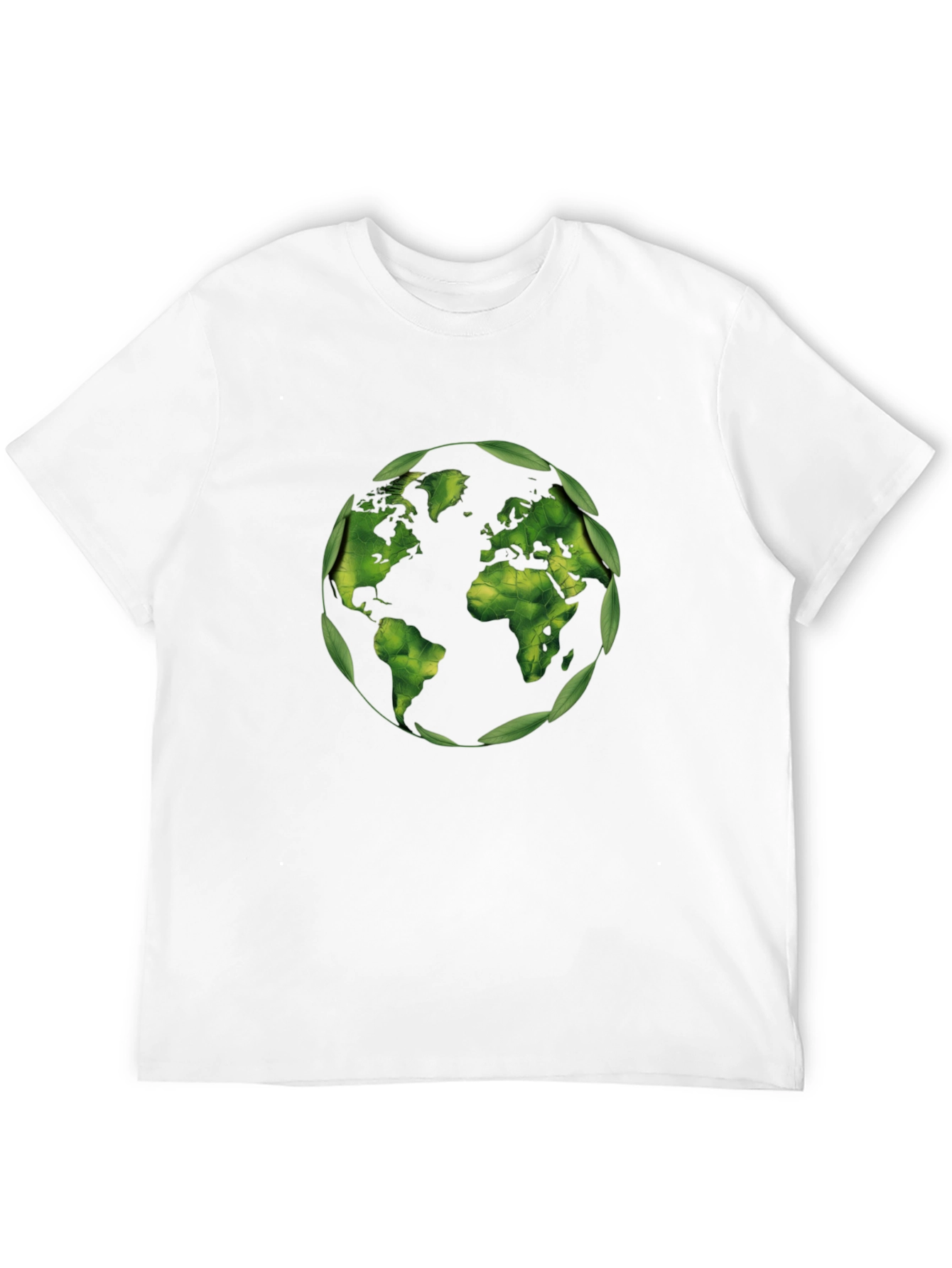 Black Eco-Friendly World Map T-Shirt - Black view 12