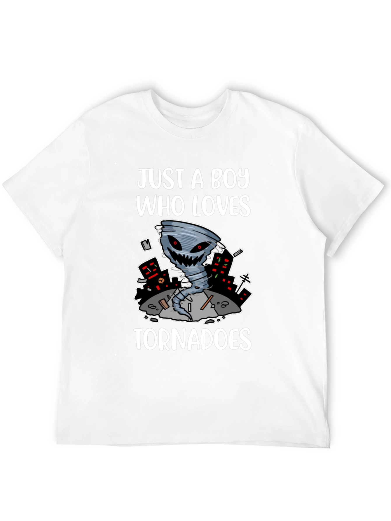 Black Just A Boy Who Loves Tornadoes Graphic Tee view 12