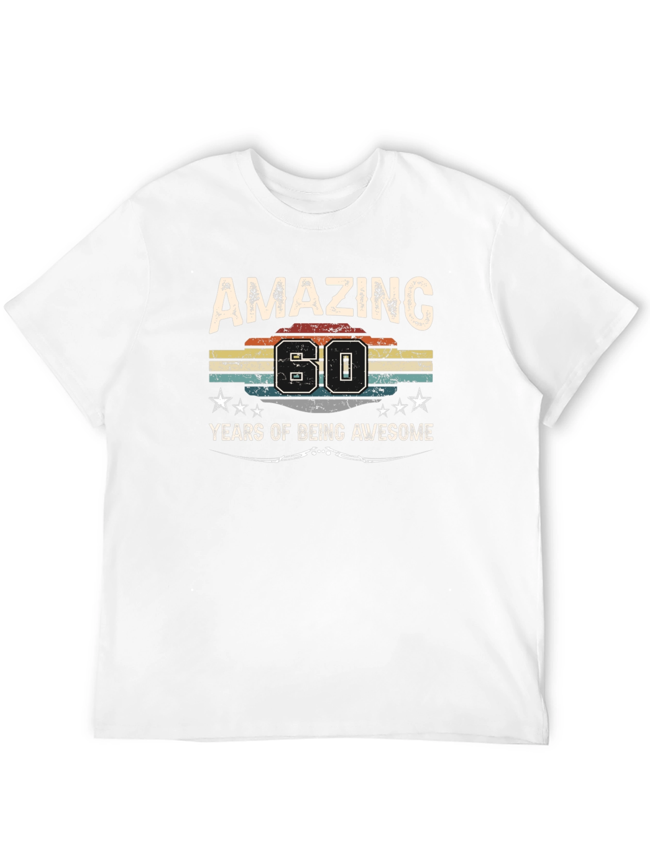Black Amazing 60 Years T-Shirt view 12