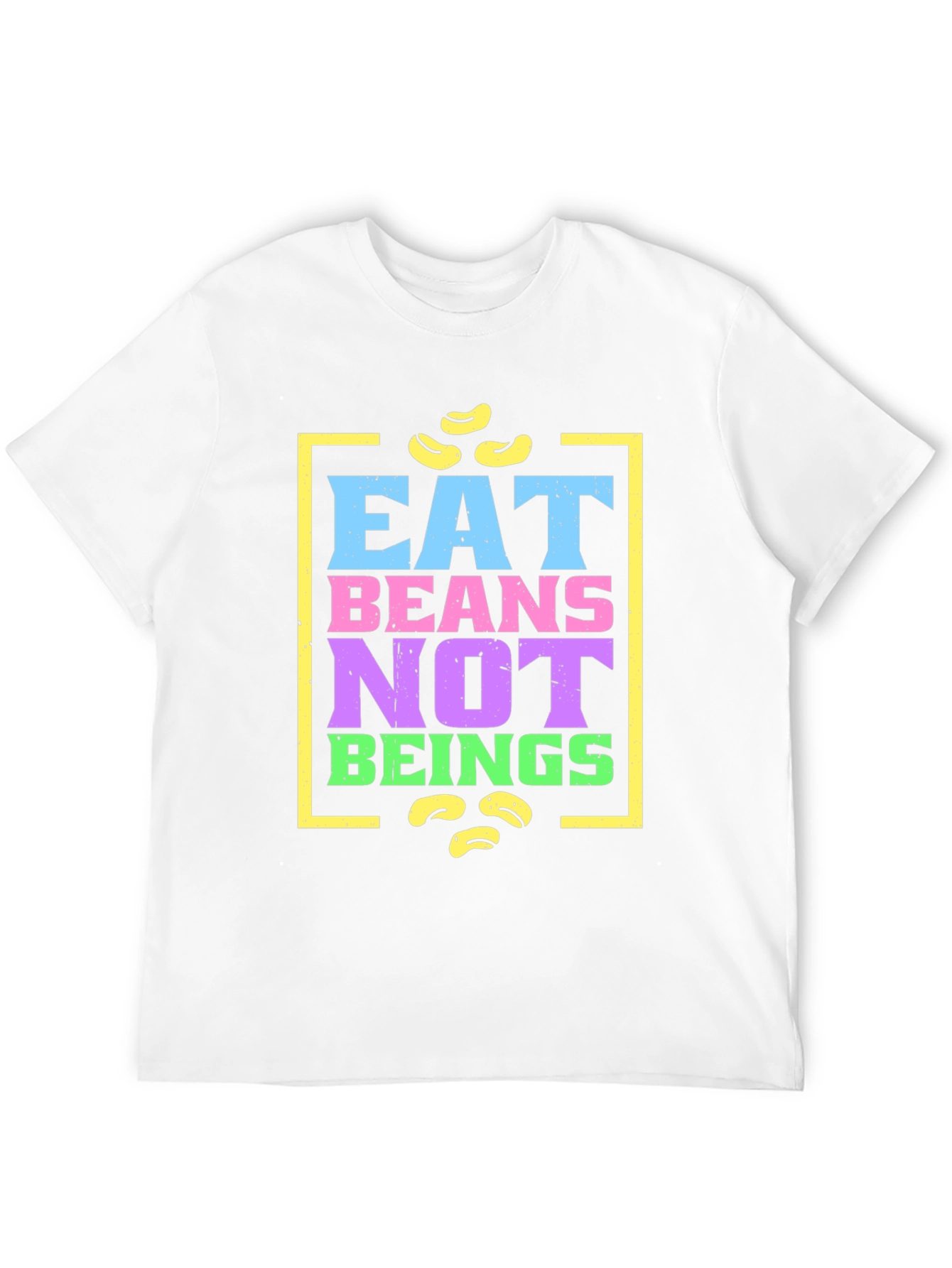 Black Eat Beans Not Beings Graphic T-Shirt view 12