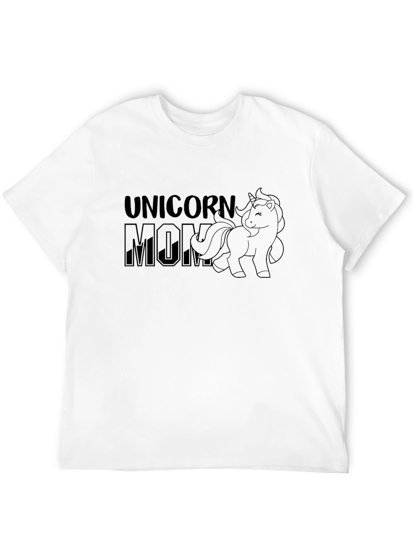 Black Unicorn Mom Black T-Shirt view 12
