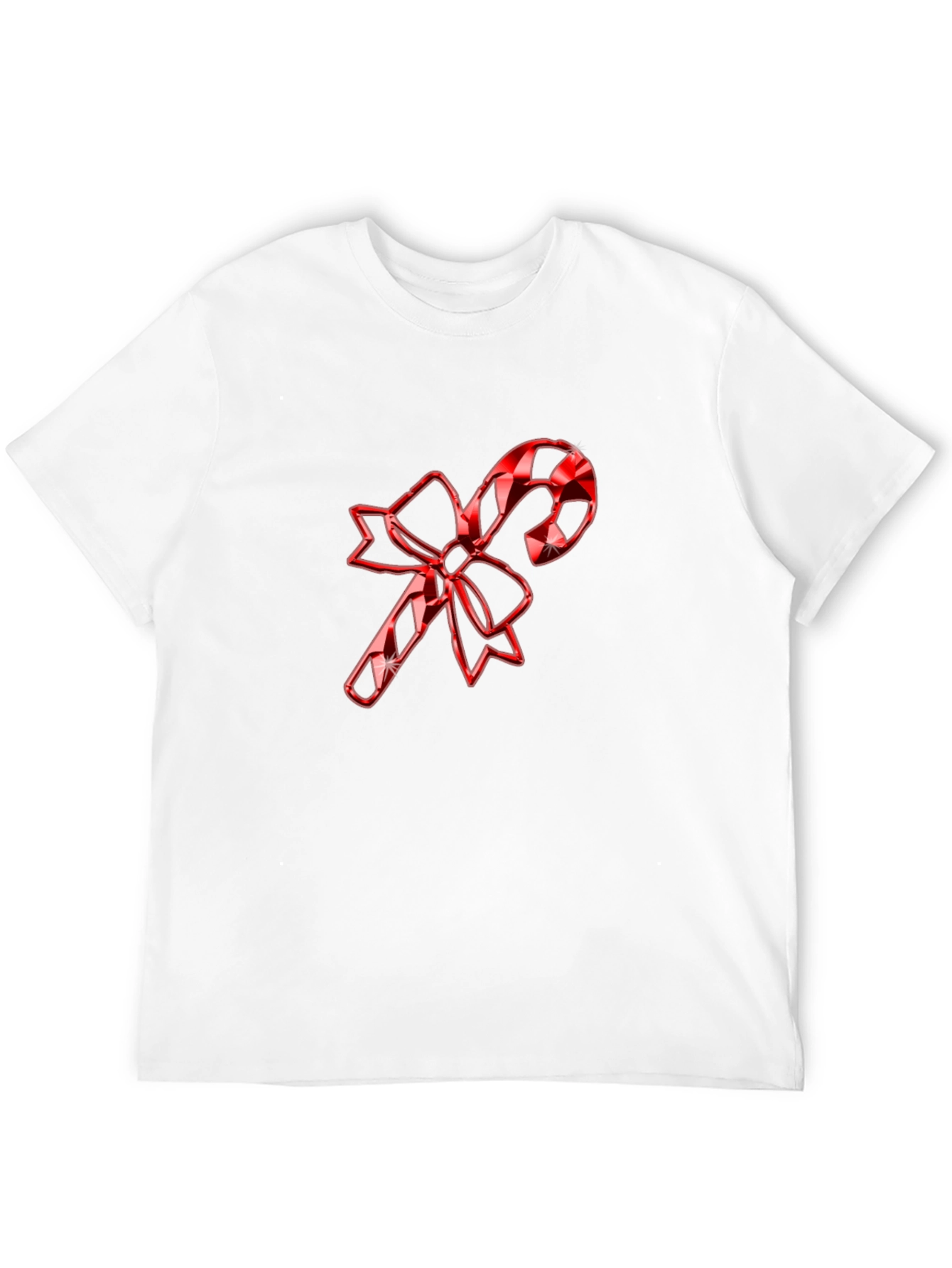 Black Festive Candy Cane Bow T-Shirt - Holiday Cheer view 12