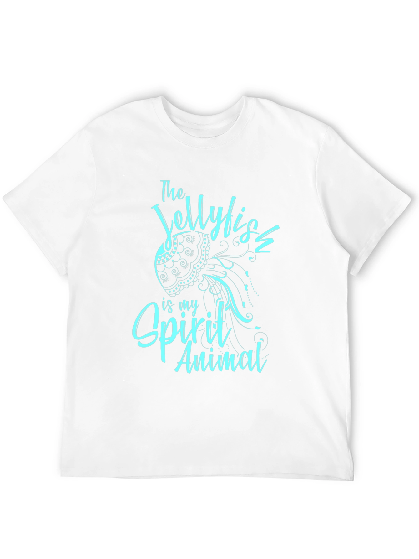 Black Jellyfish Spirit Animal T-Shirt - Black Graphic Tee view 12