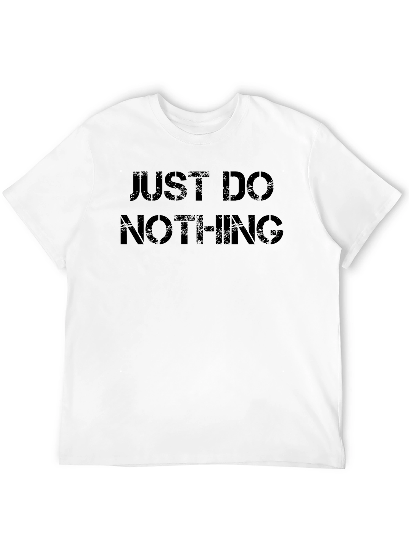 Black Just Do Nothing Graphic Tee - Relaxed Fit Black T-Shirt view 12