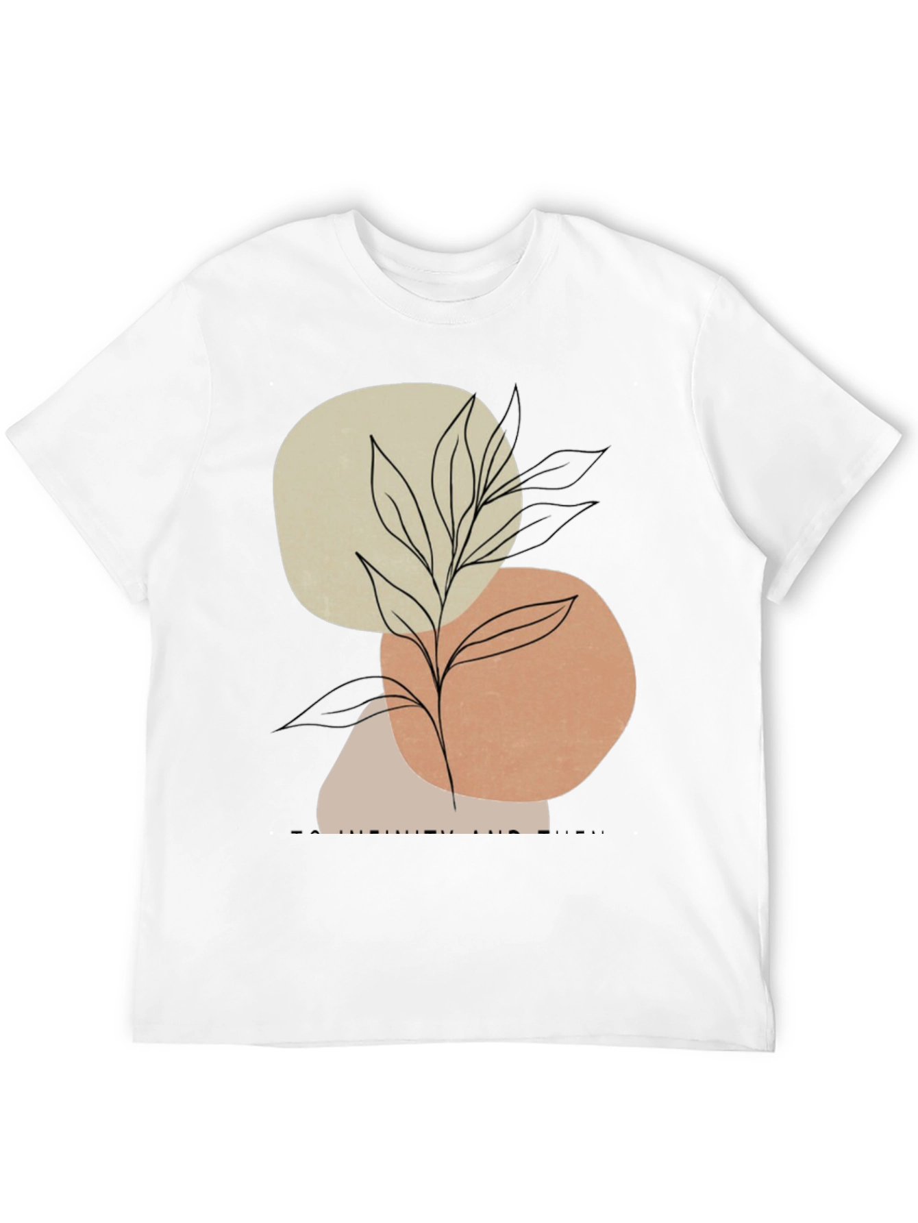 Black Abstract Art Plant Graphic Men's T-Shirt view 12