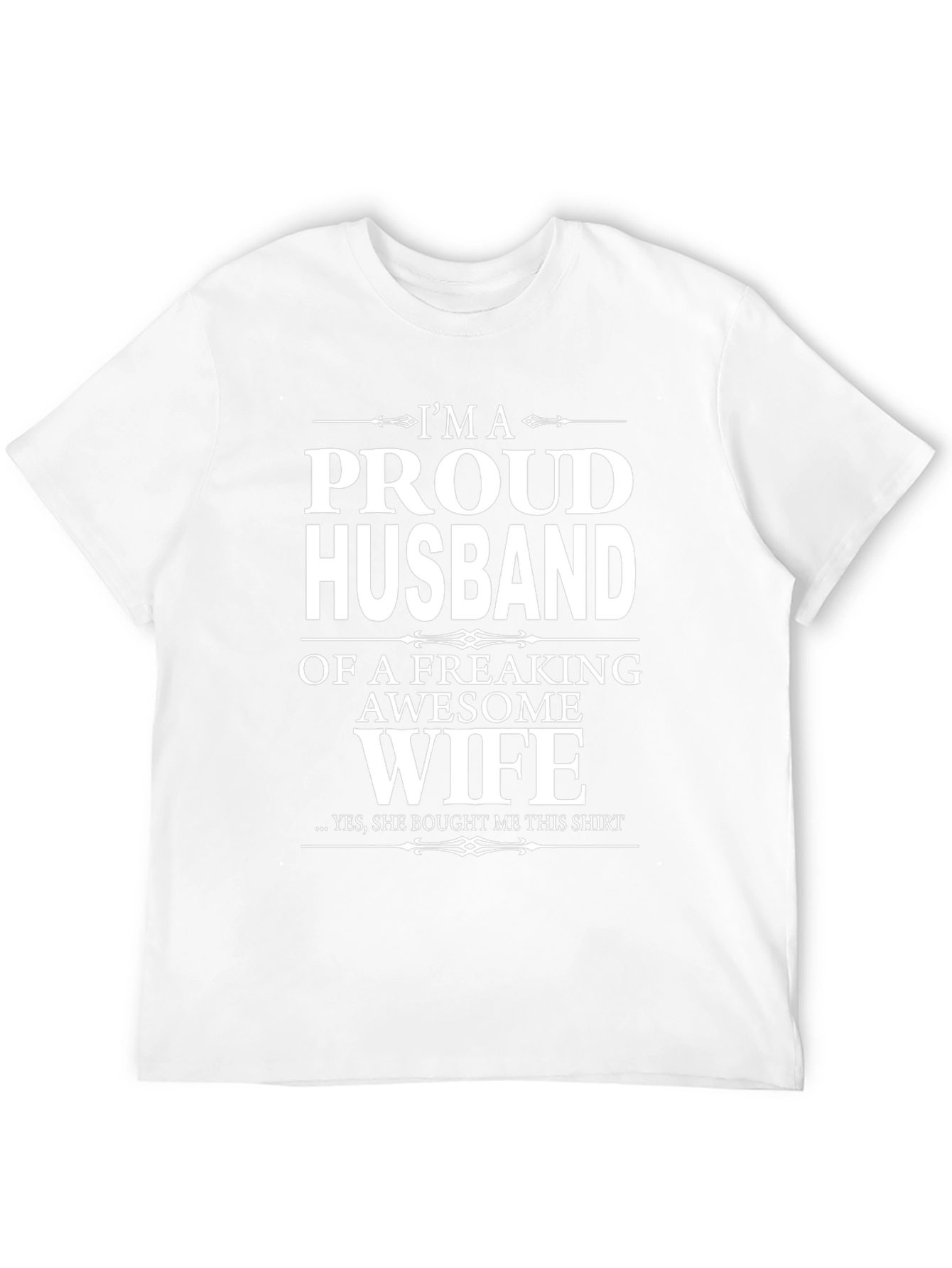 Black Proud Husband Funny Graphic T-Shirt - Awesome Wife! view 12