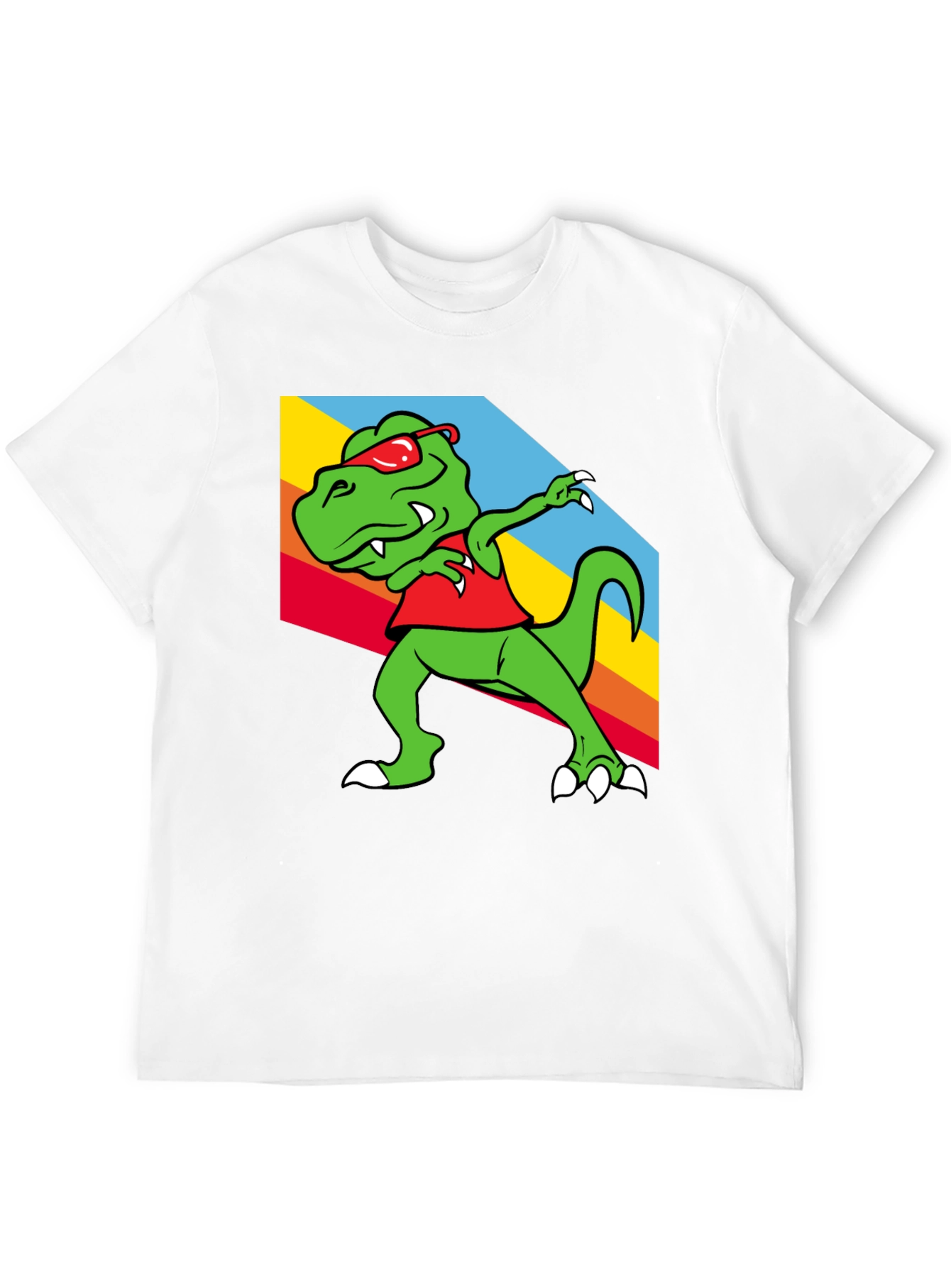 Black Dabbing Dinosaur Graphic Tee - Trendy T-Rex T-Shirt view 12