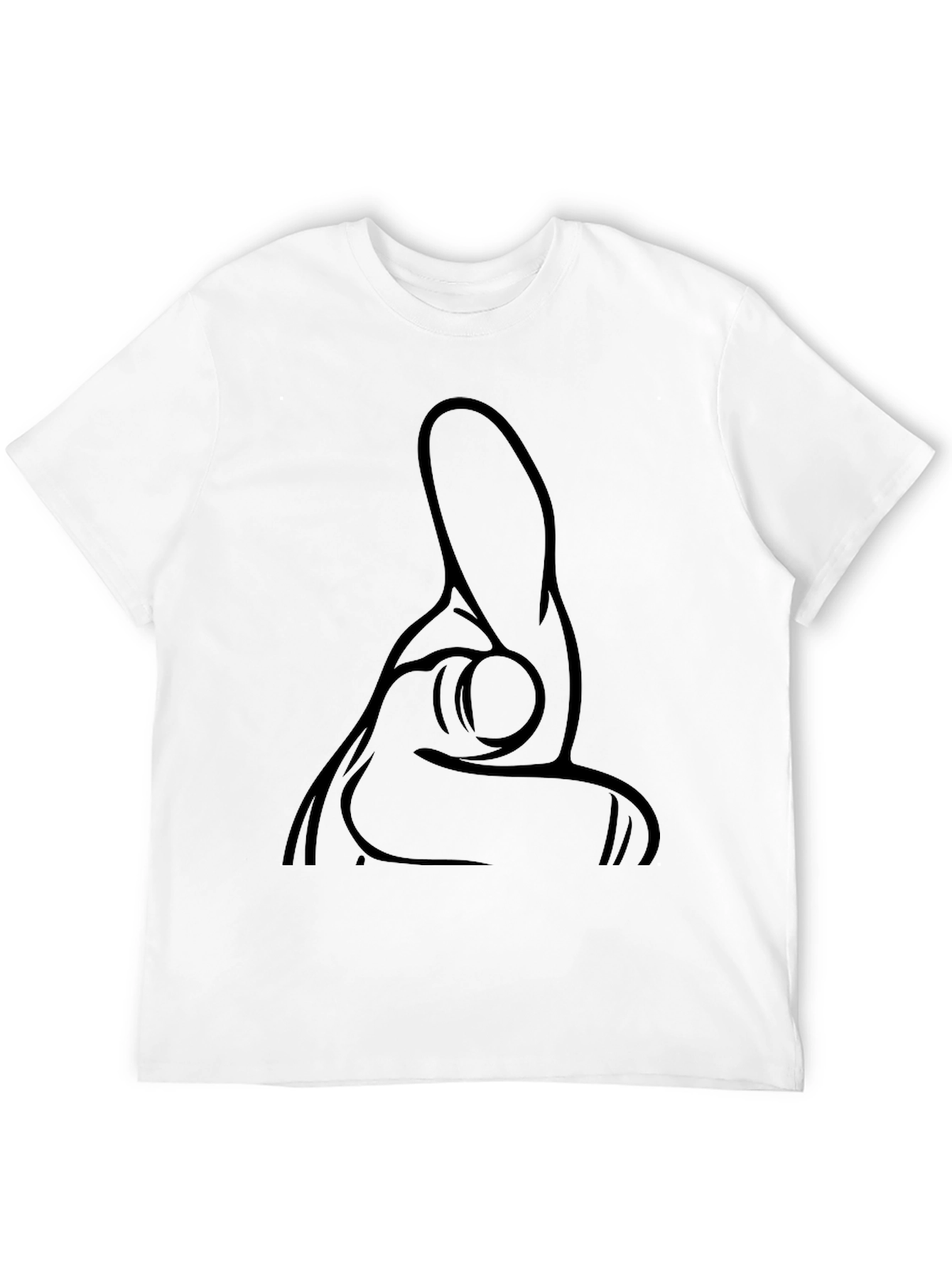 Black Pointing Finger Graphic Black T-Shirt view 12