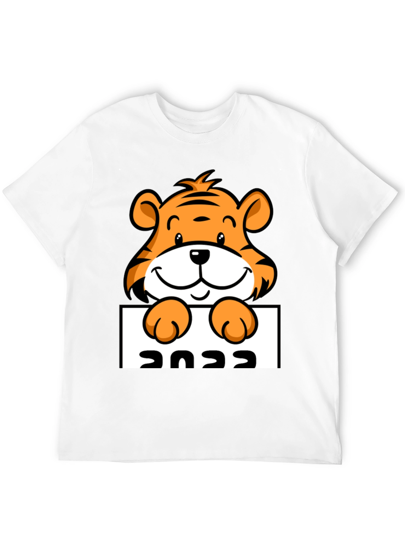 Black Cute Tiger 2022 Graphic Tee - Black view 12
