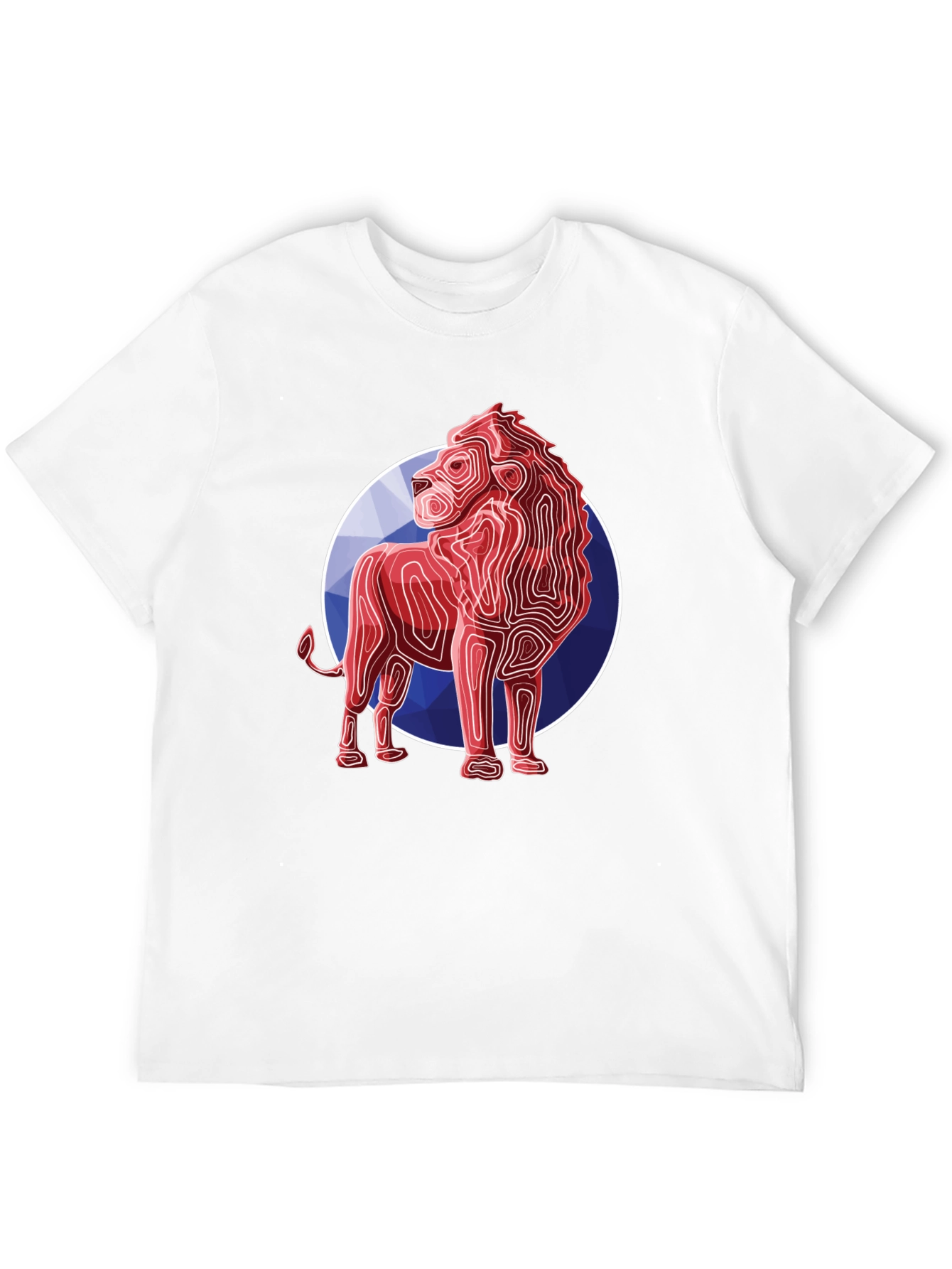 Black Geometric Lion Graphic Tee - Modern Style view 12