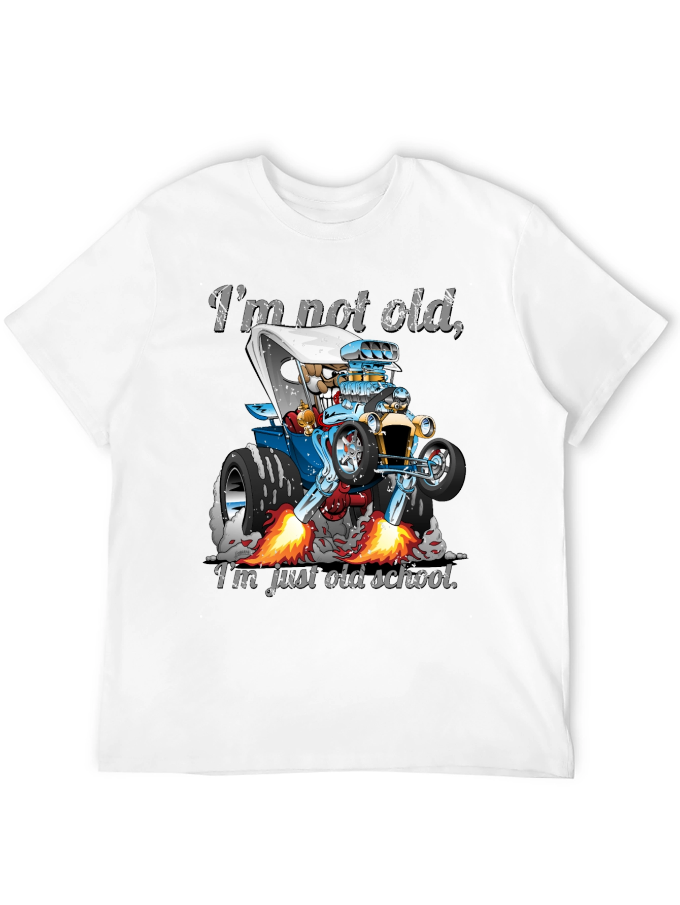 Black I'm Not Old, Just Old School Car T-Shirt view 12