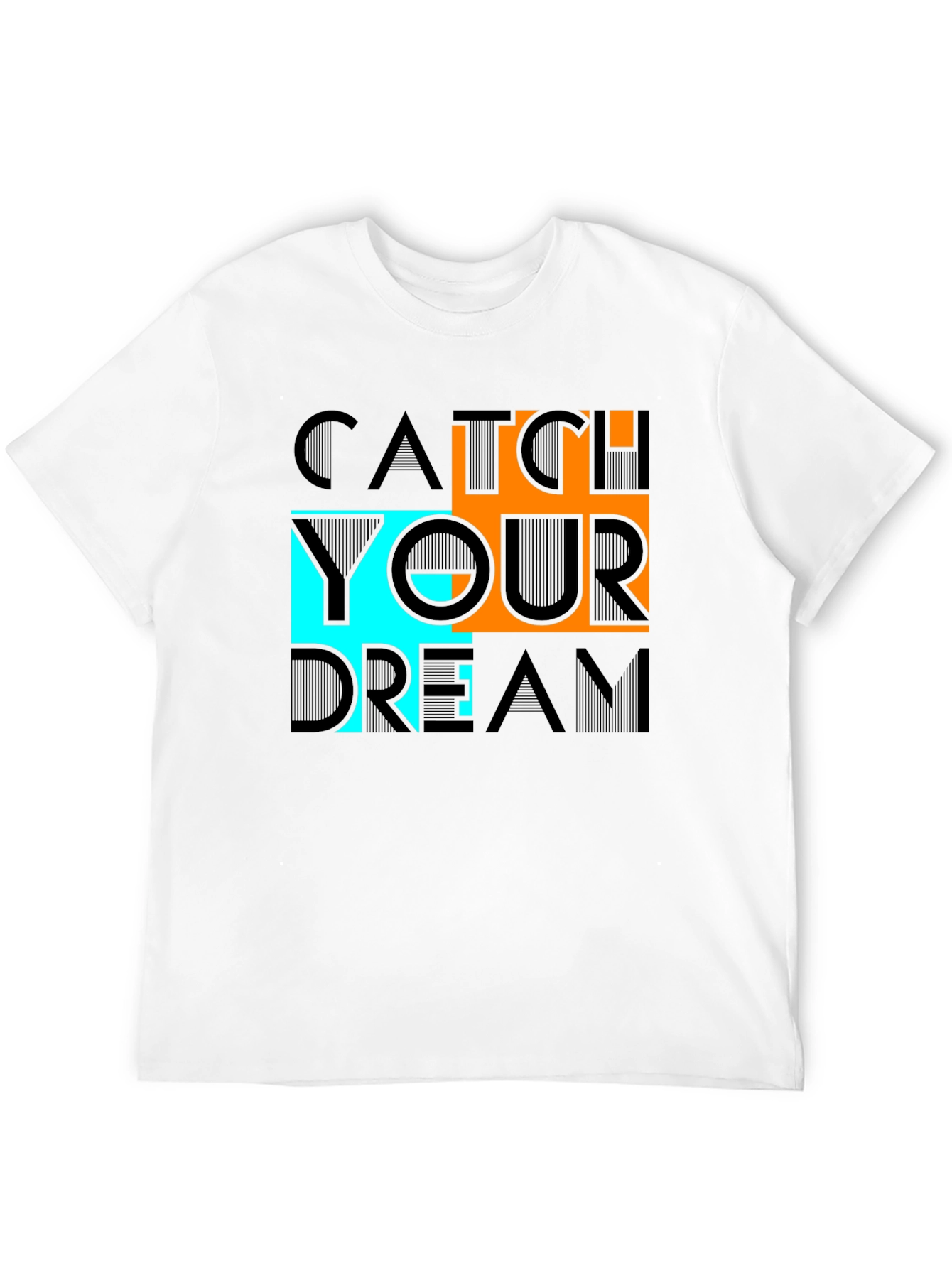 Black Catch Your Dream Graphic Tee - Black Cotton Casual Shirt view 12