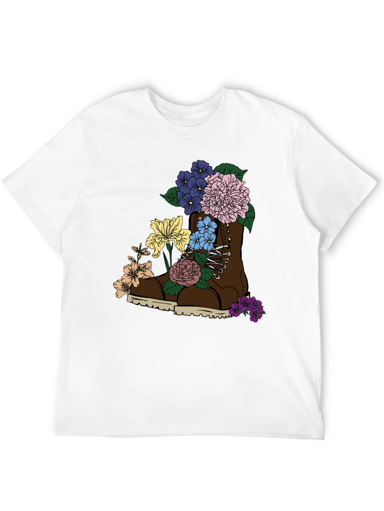 Floral Boot T-Shirt: Unique Graphic Tee - 12